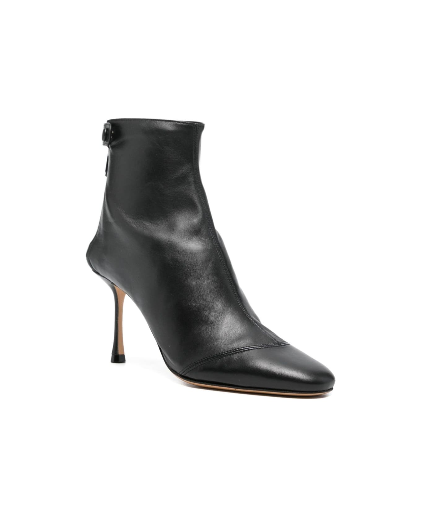 Francesco Russo 75mm Back Zip Ankle Boots - Black