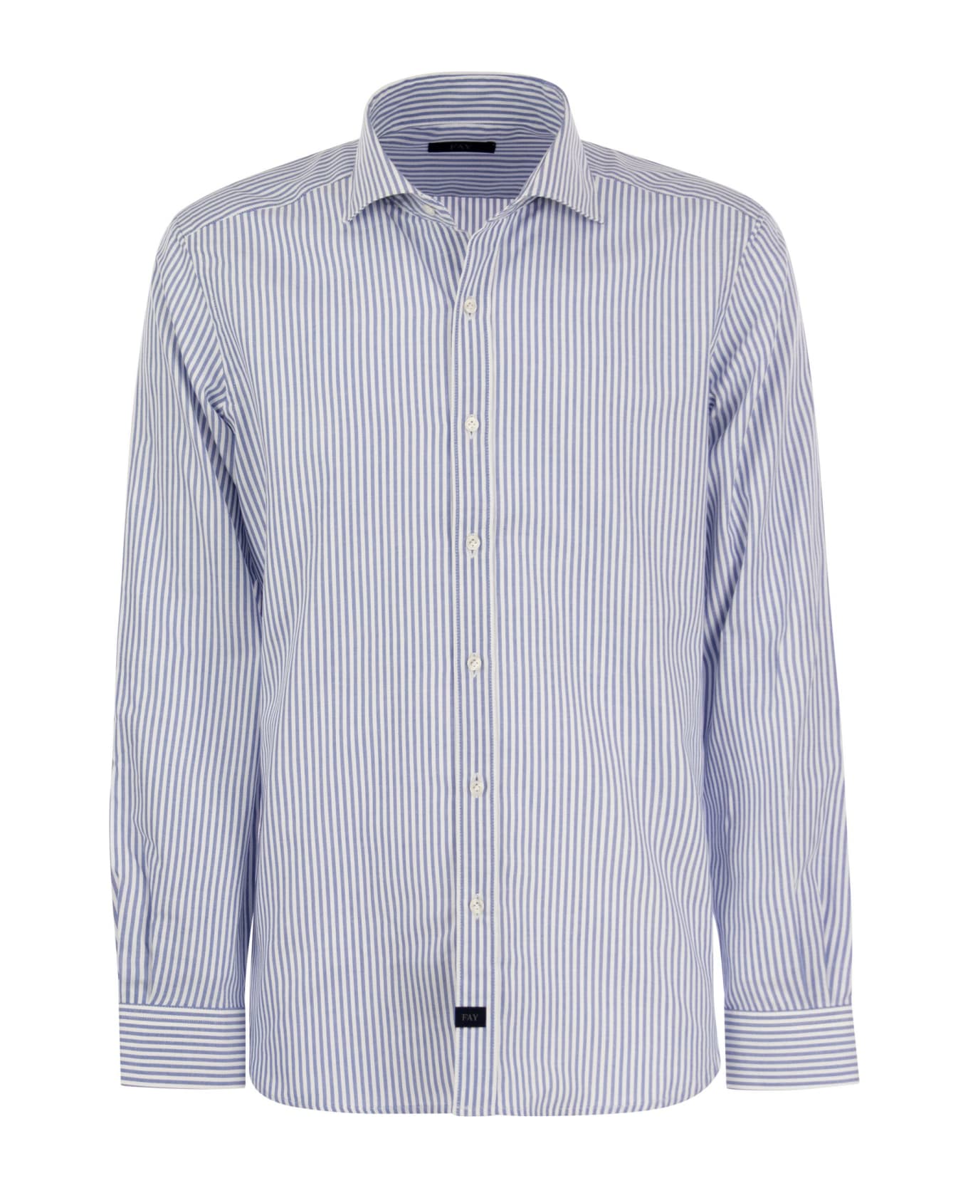 Fay Shirt With French Collar - Blue シャツ
