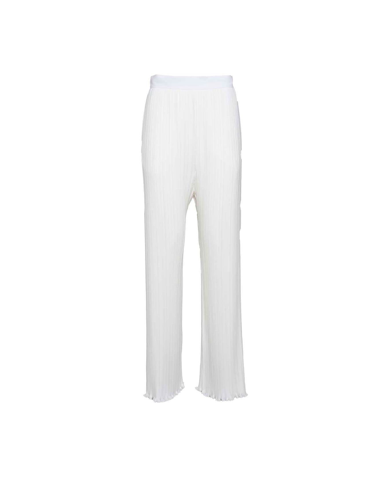 Lanvin Pleated High Waist Trousers - White