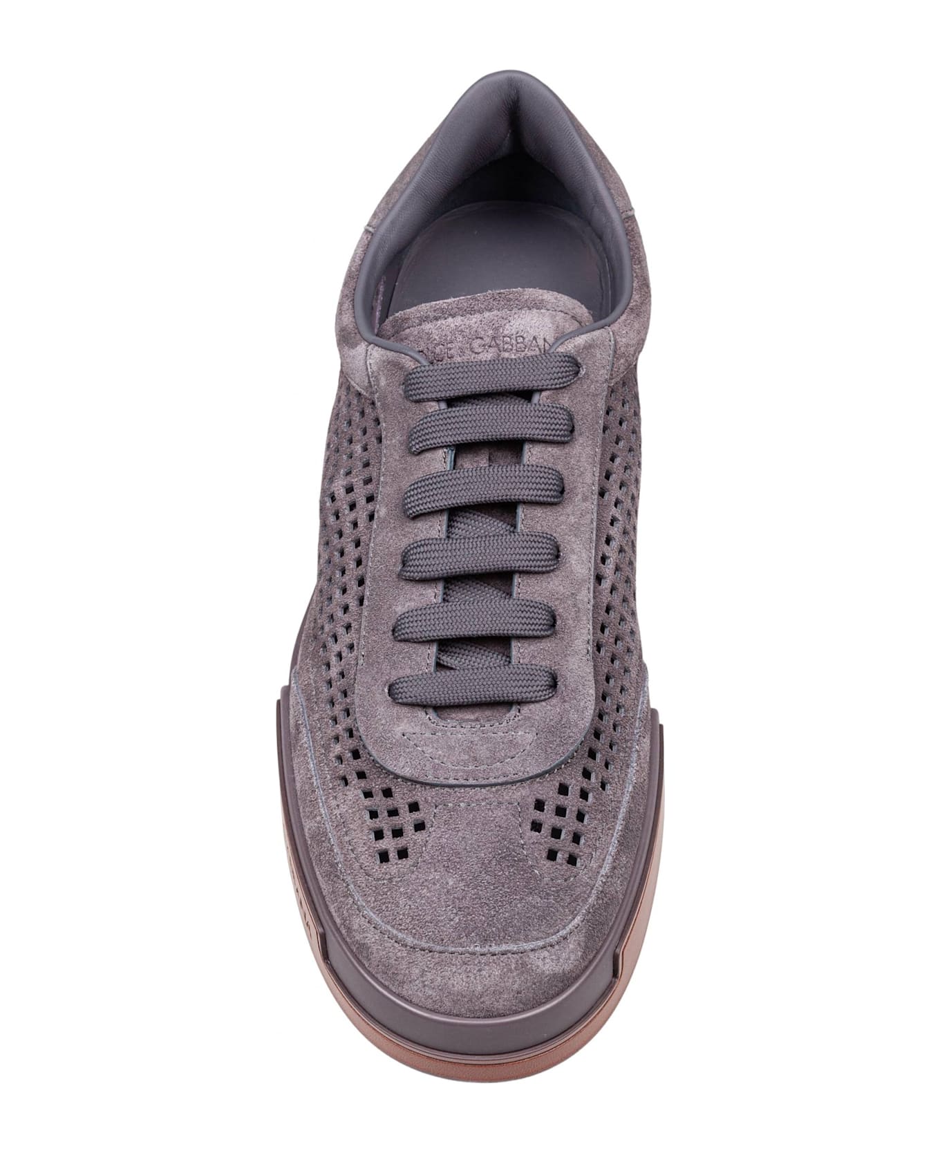 Dolce 
Gabbana Portofino Yacht Suede Sneakers Lead Color - Lead