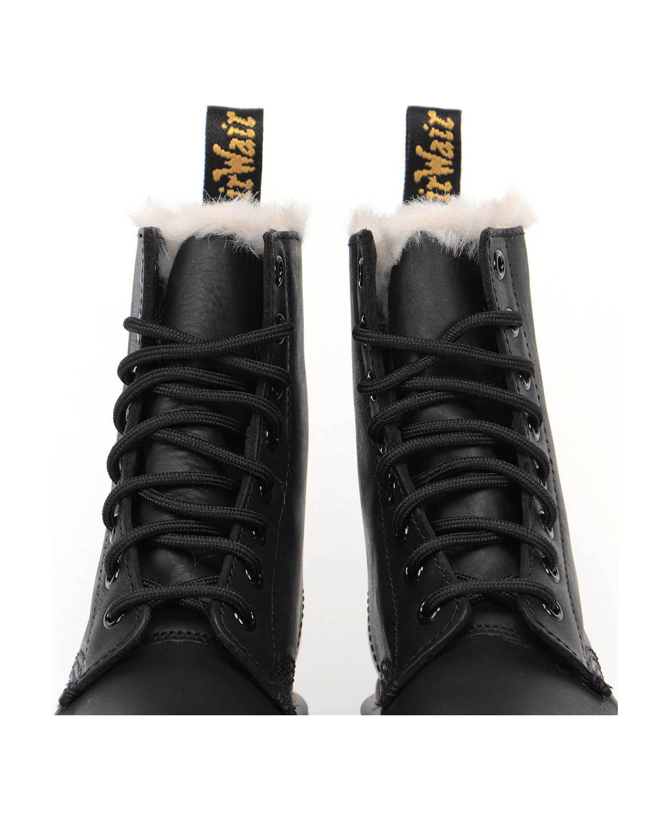 Dr. Martens 1460 Serena Faux-fur Boots - Nero
