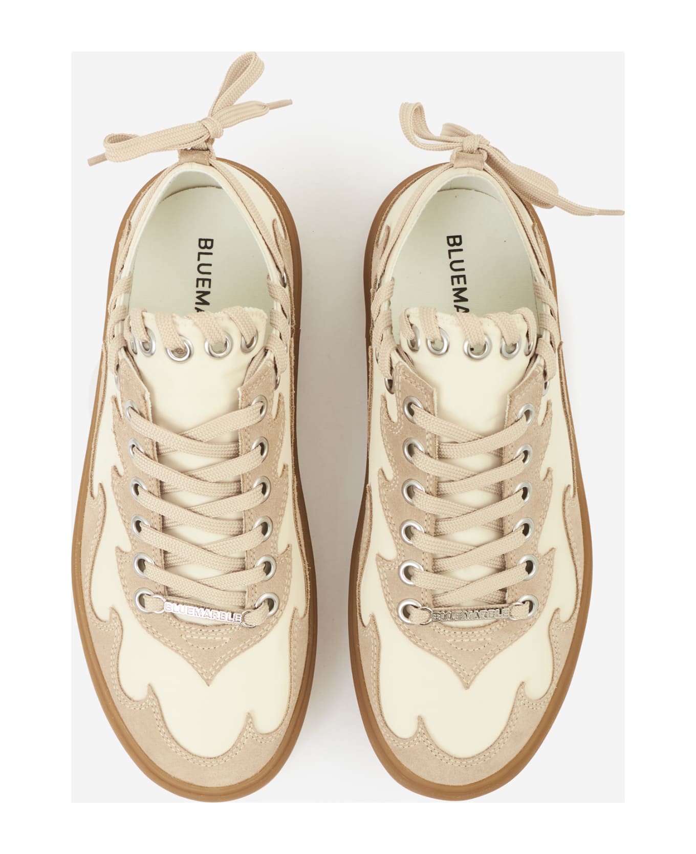 Bluemarble Wavy Applique Sneakers - beige