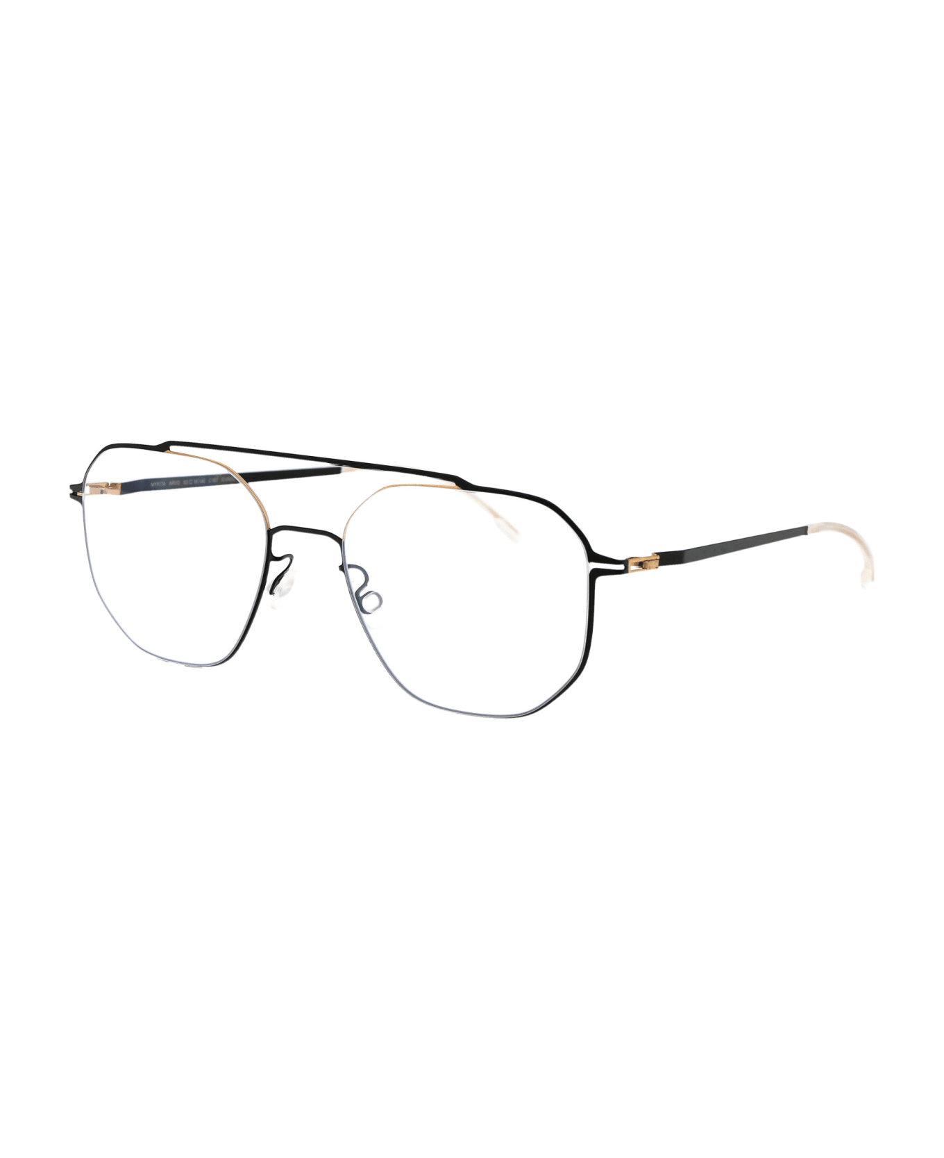 Mykita Arvo Glasses - 167 Gold Jetblack|Clear アイウェア