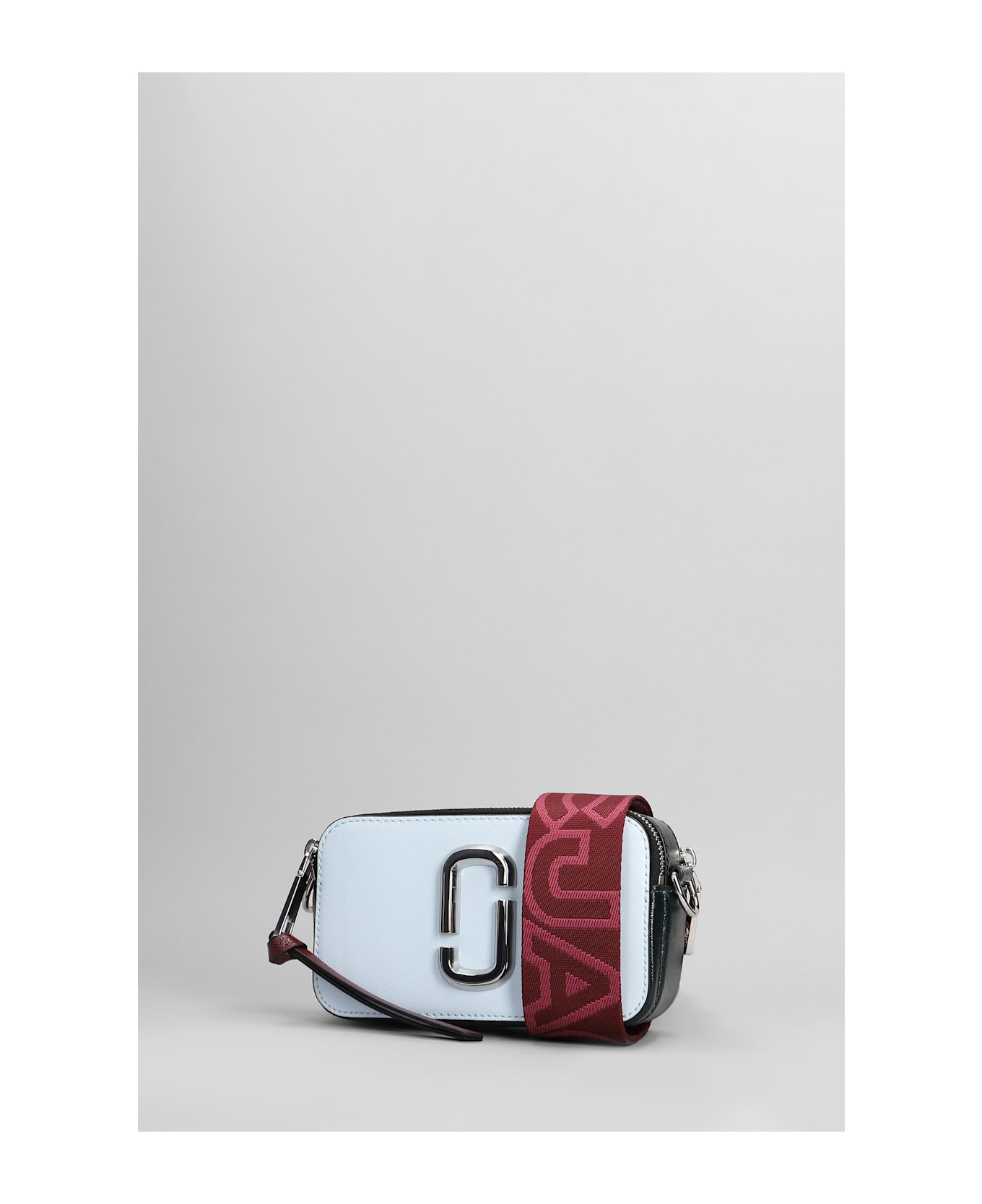 Marc Jacobs The Snapshot Shoulder Bag In Cyan Leather - cyan
