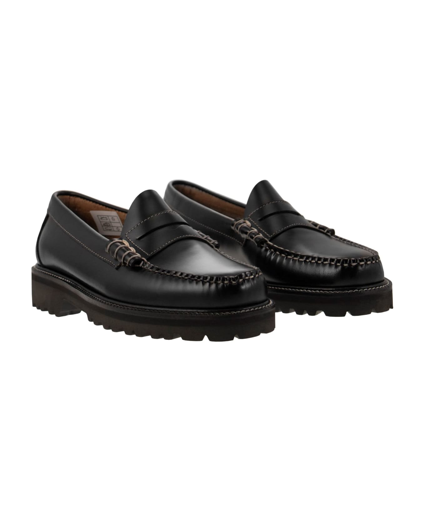 G.H.Bass & Co. Weejun - Leather Moccasins - Black ローファー＆デッキシューズ