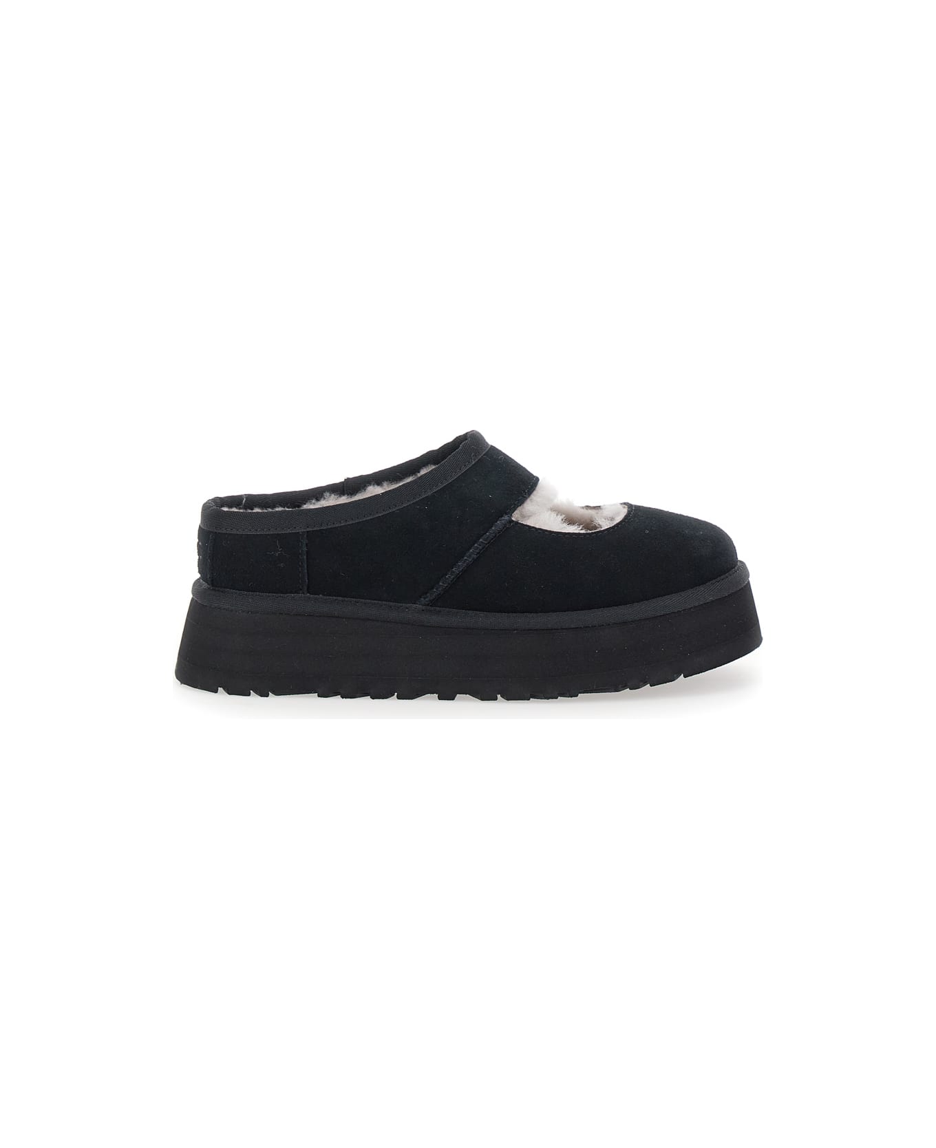 UGG 
bea Mary Jane
 Black Mules With Cut-out Detail In Suede Woman - Black フラットシューズ