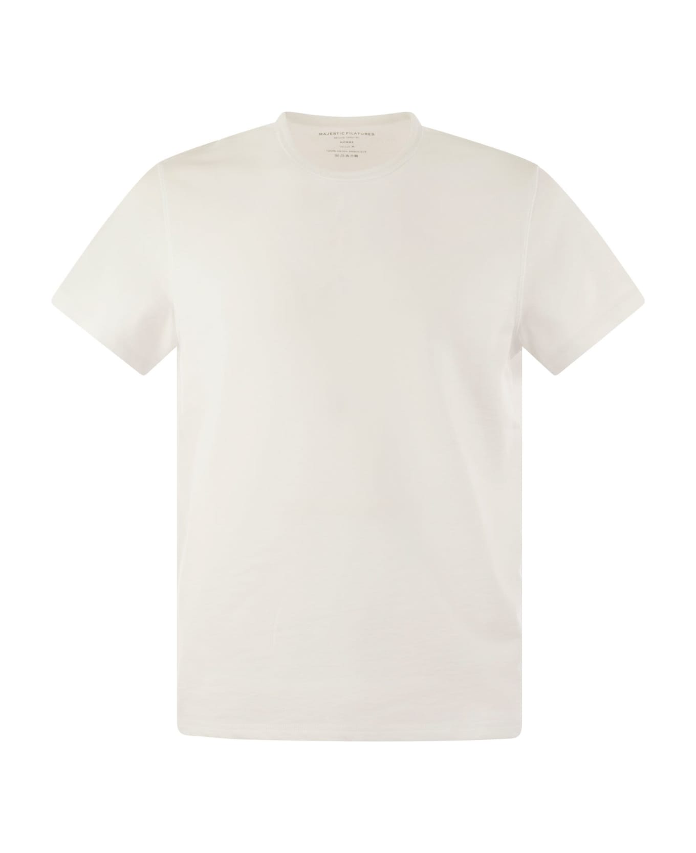 Majestic Filatures Crew-neck Cotton T-shirt - White