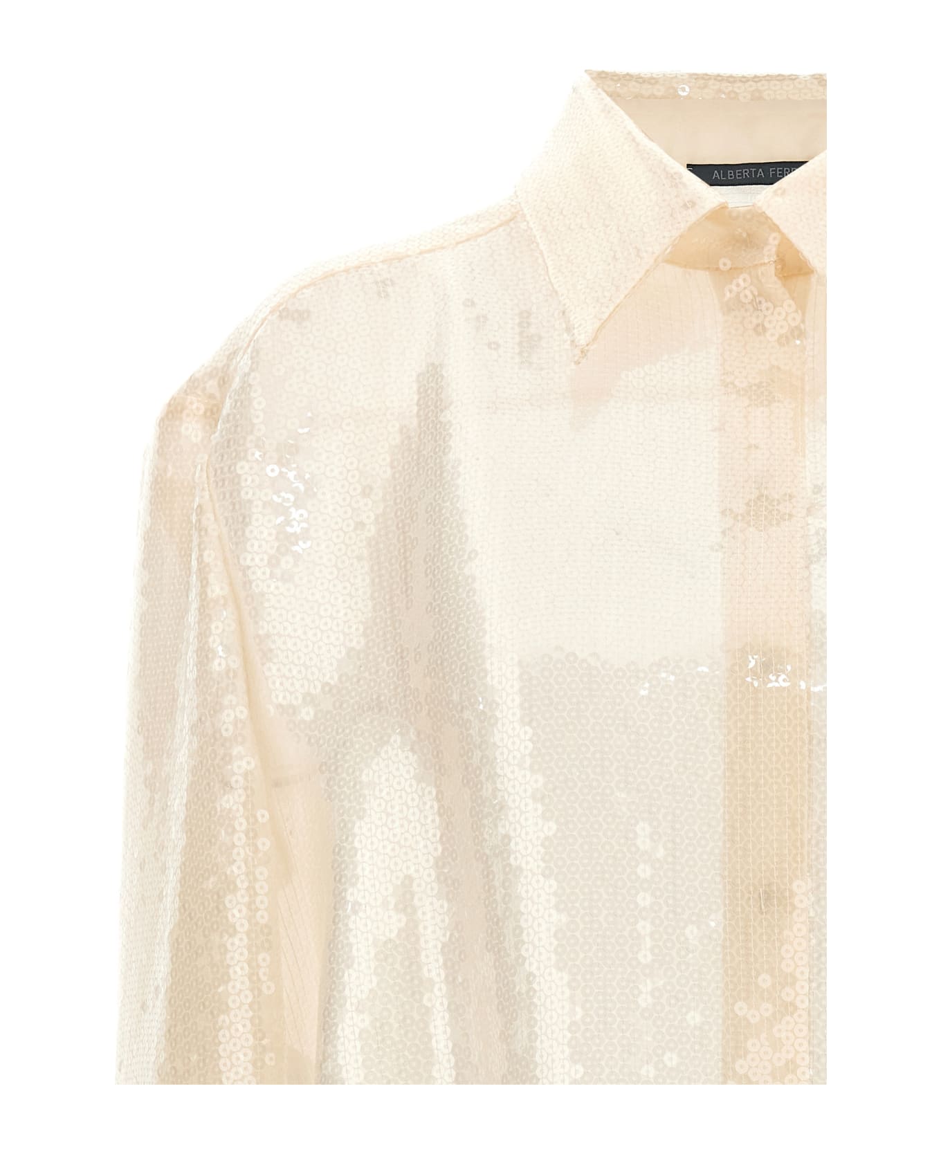 Alberta Ferretti Sequin Shirt - White シャツ