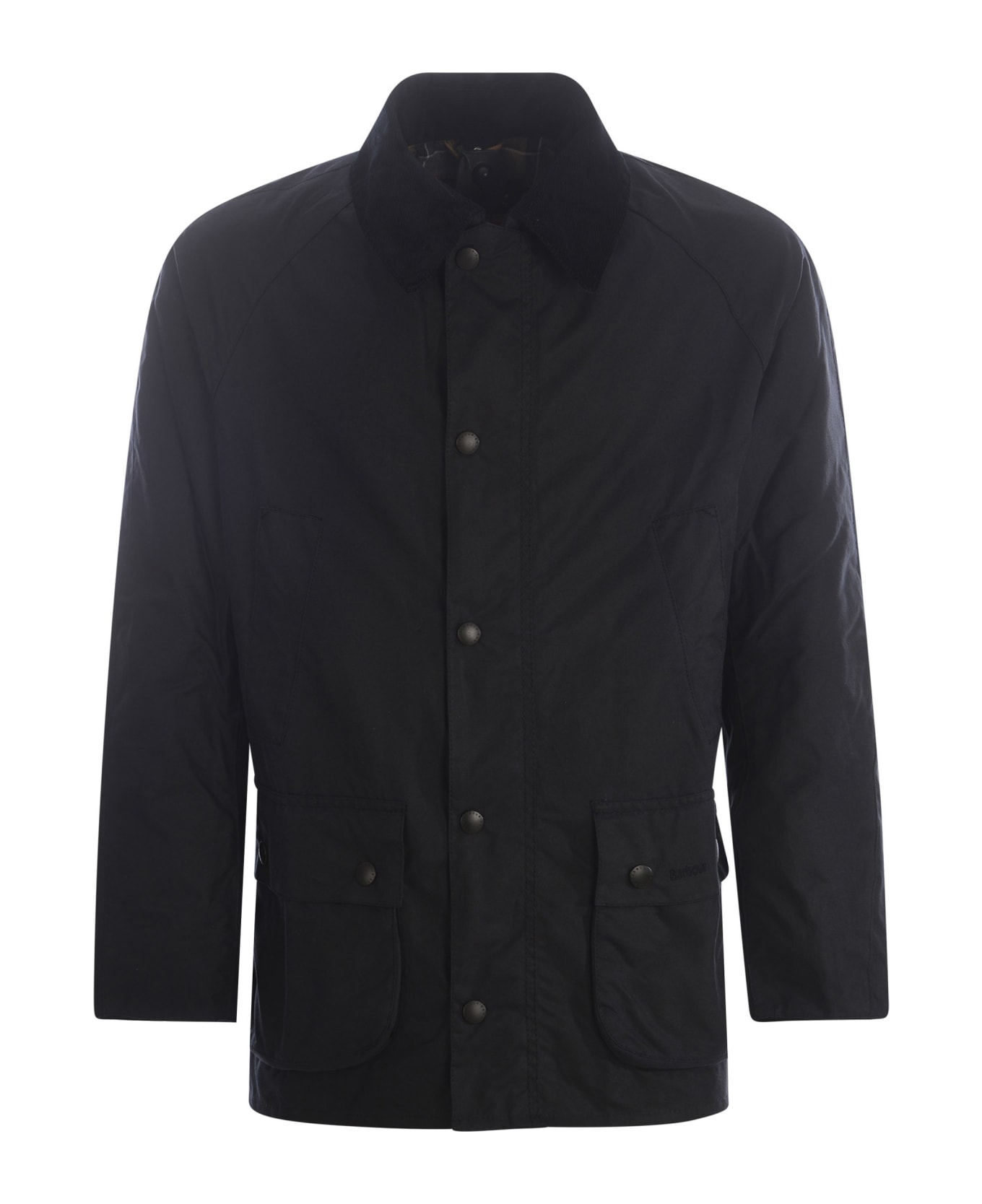 Barbour Ashby Waxed Cotton Jacket - Navy