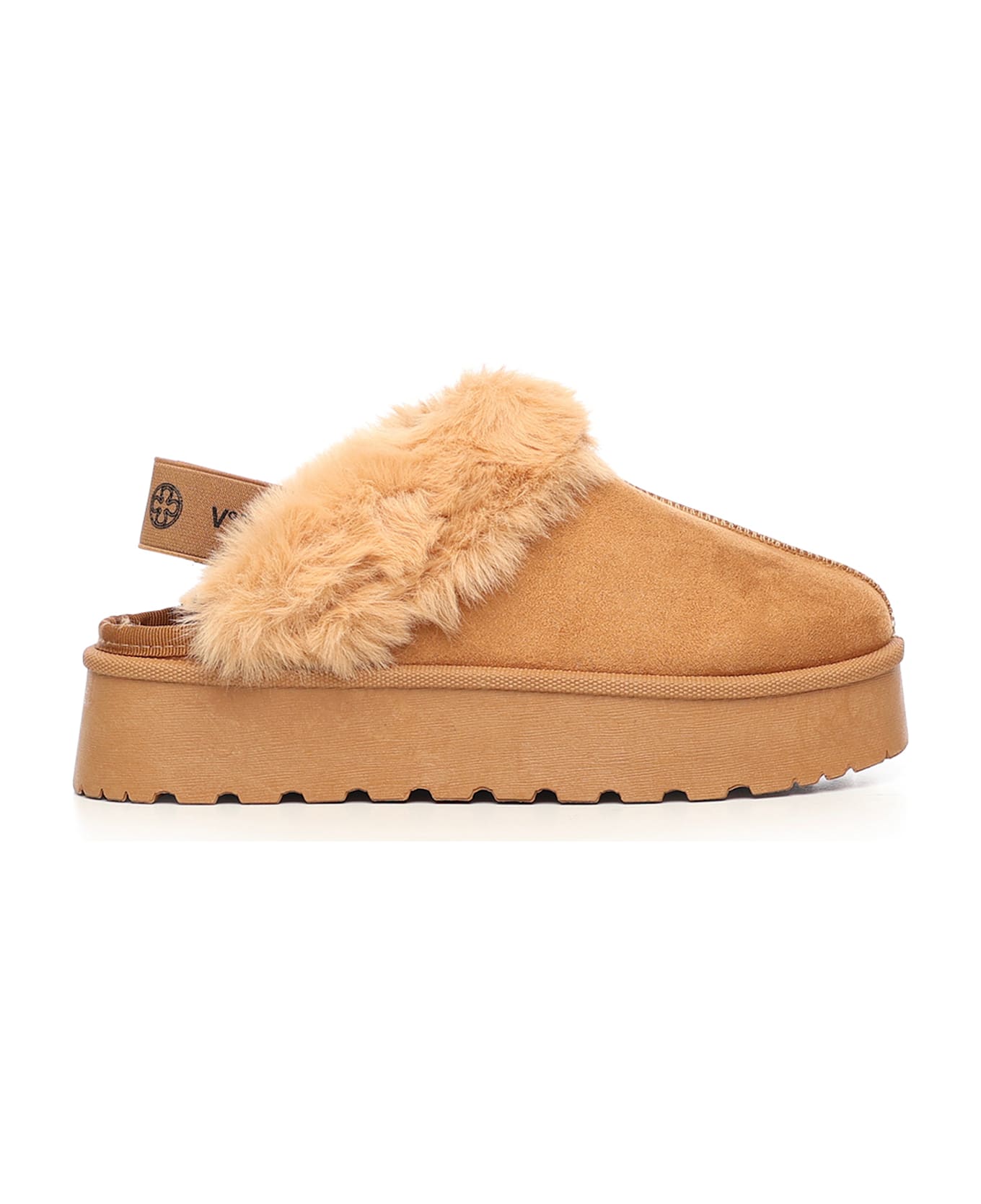 V73 Sophie Slippers With Logo - Brown