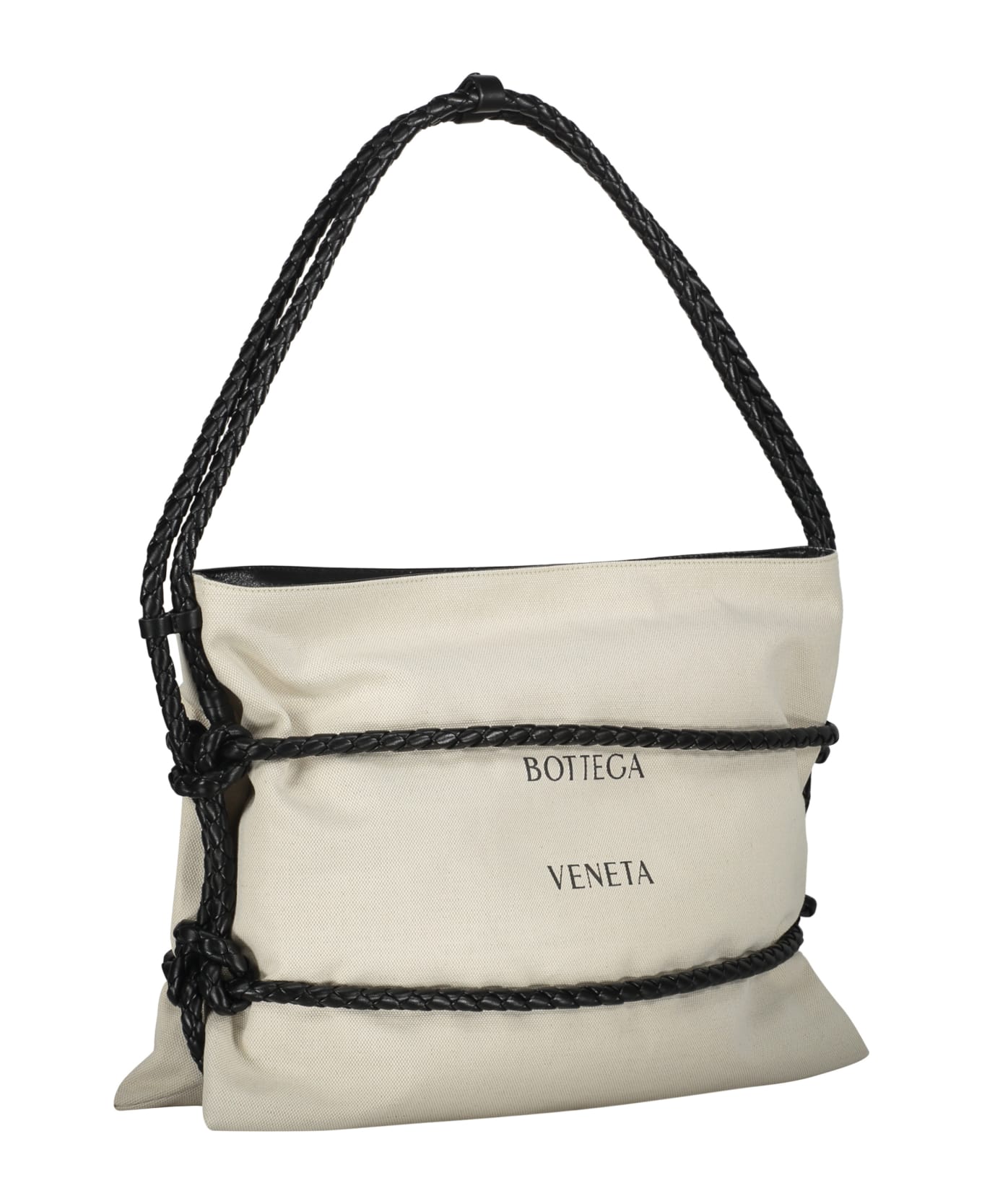 Bottega Veneta 'quadronno Medium' Shopper Bag - Ecru トートバッグ
