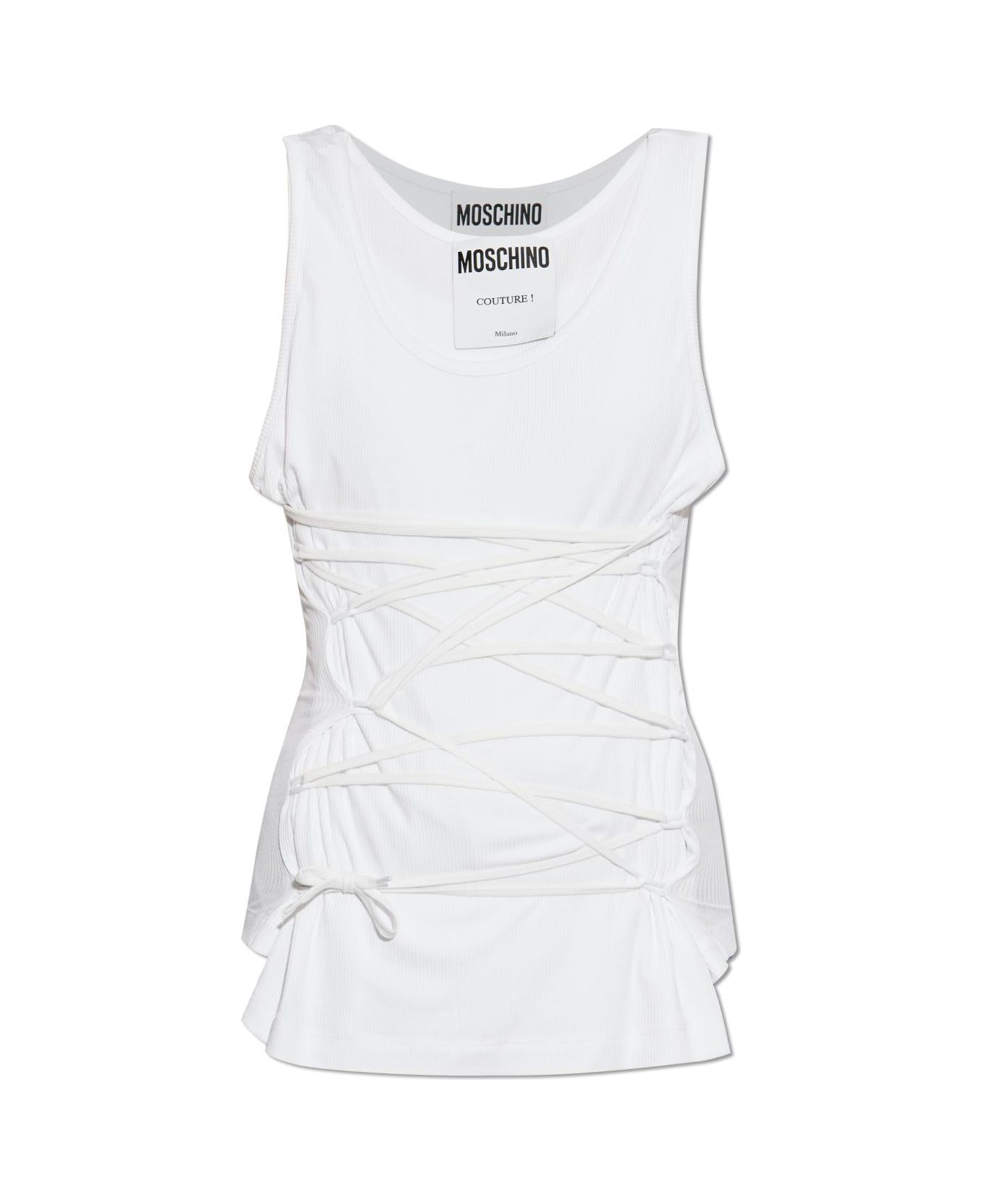 Moschino Top With Drawstrings - WHITE