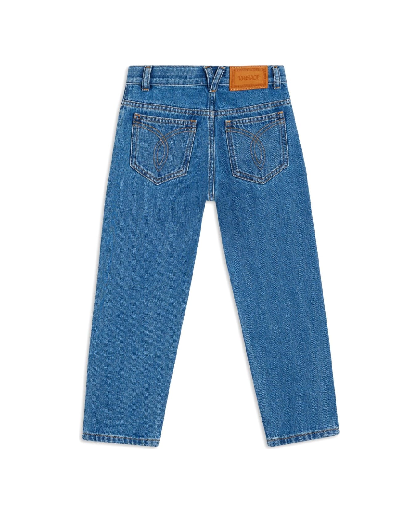 Versace Blue Denim Trousers Boy - Denim