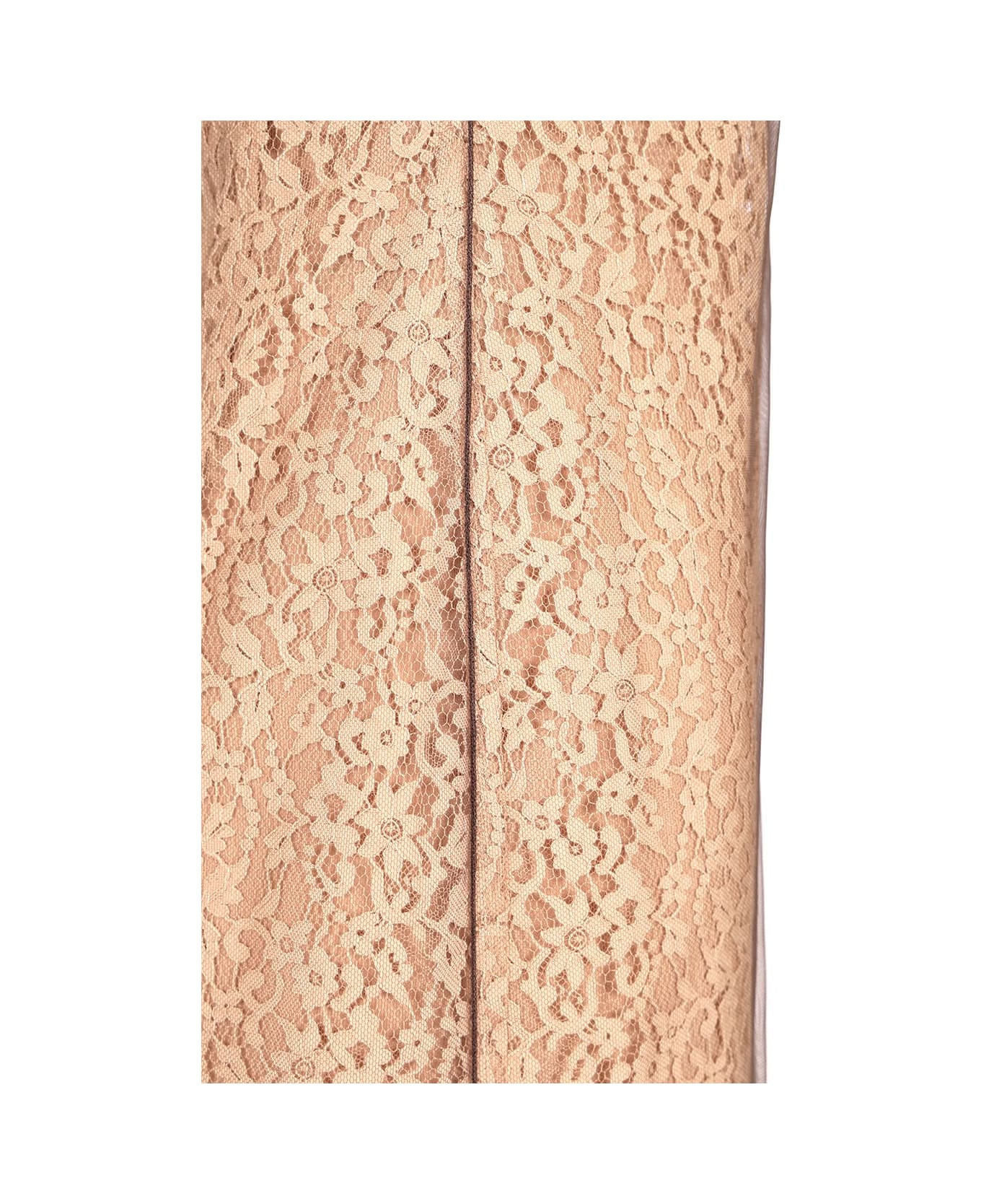 Fendi Antique Pink Lace Midi Dress - Rose