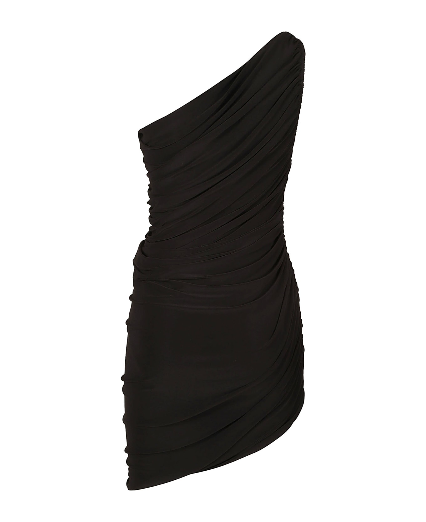 Norma Kamali Asymmetric Sleeveless Short Dress - Black ワンピース＆ドレス