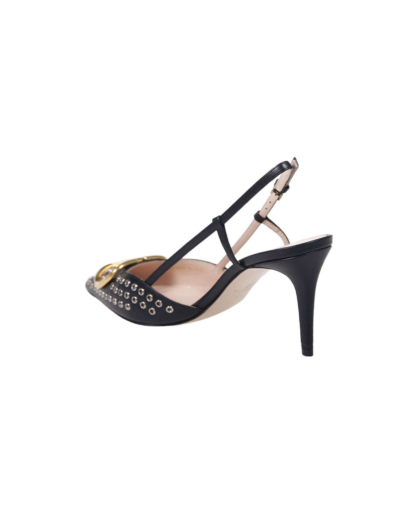 Valentino Garavani Vlogo Signature Leather Pumps - Black