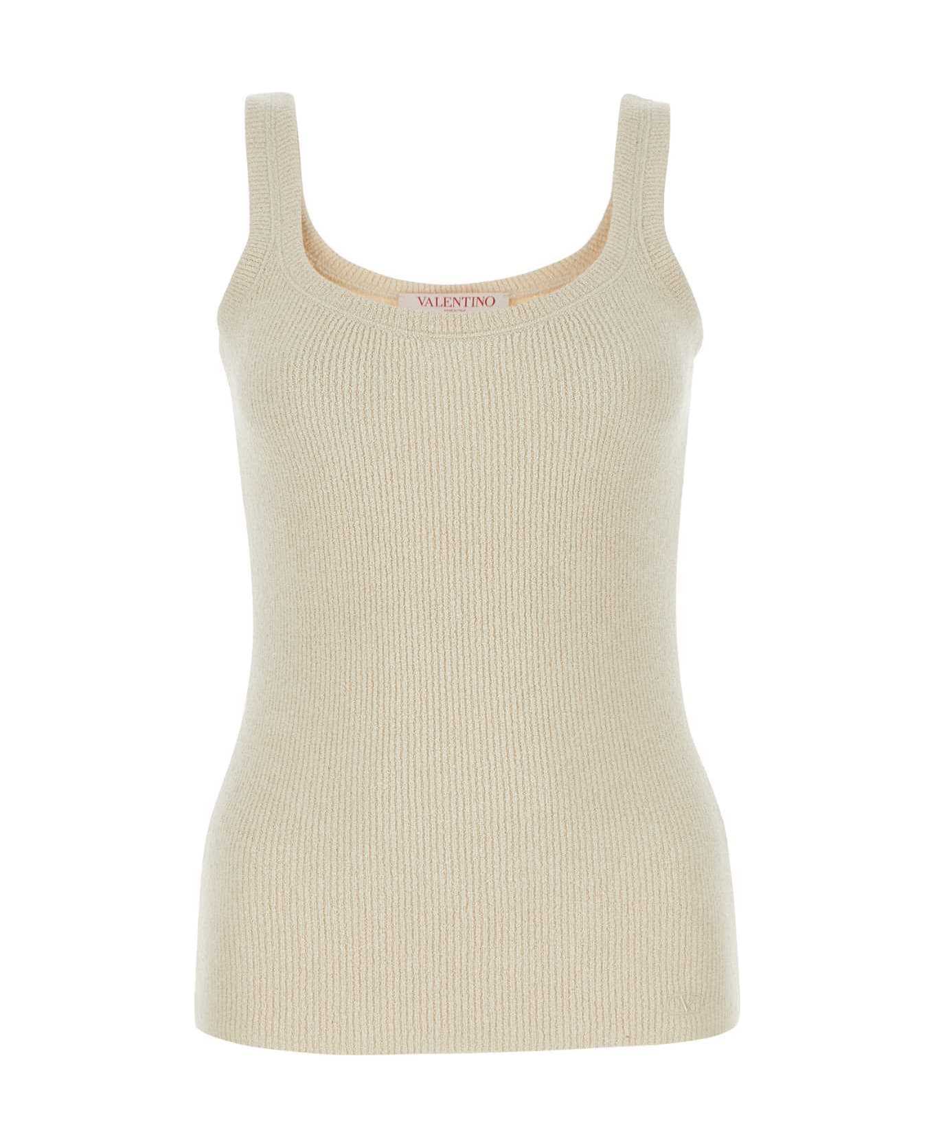 Valentino Garavani Sand Silk Tank Top - AVORIO