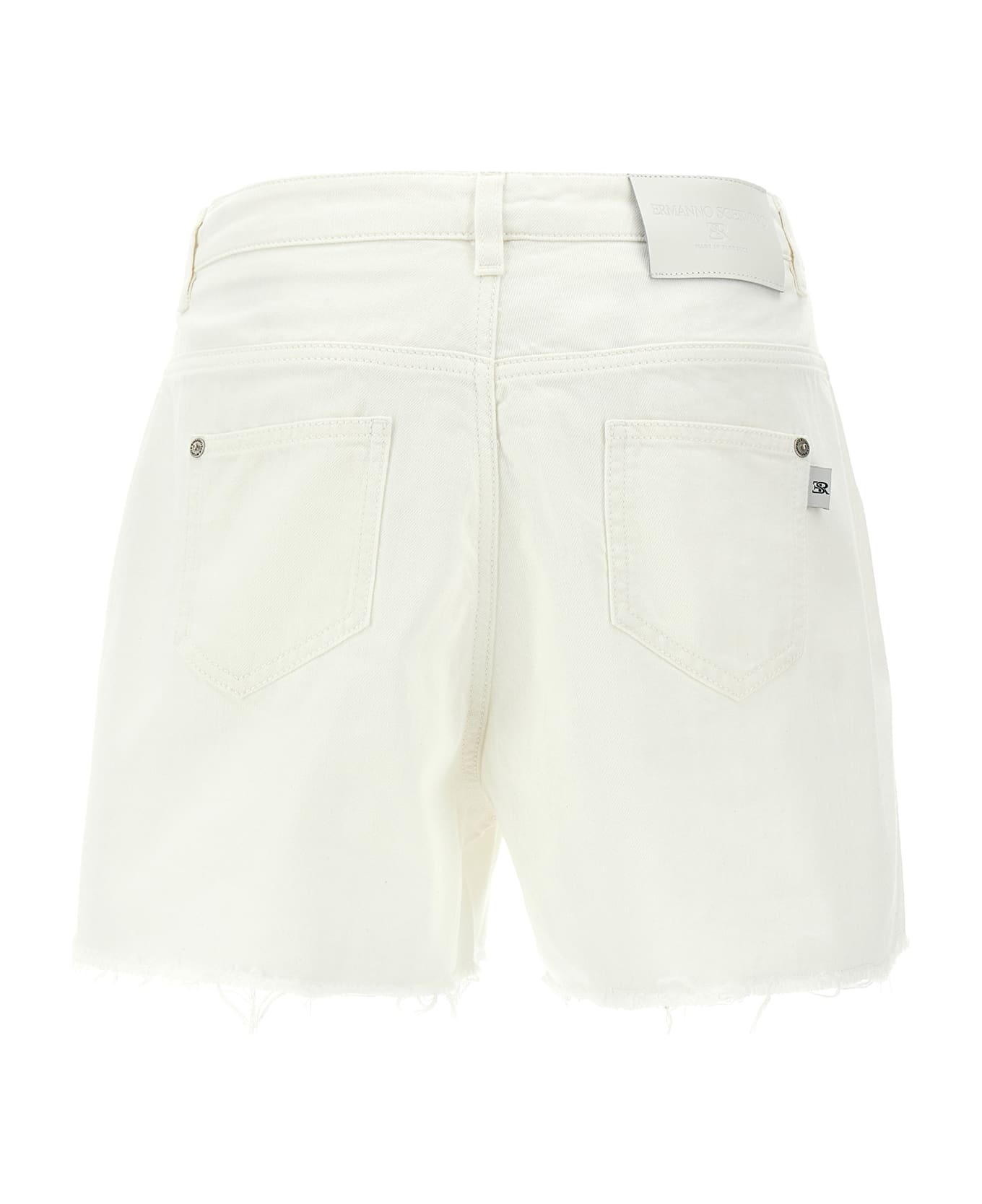 Ermanno Scervino Denim Bermuda Shorts - White