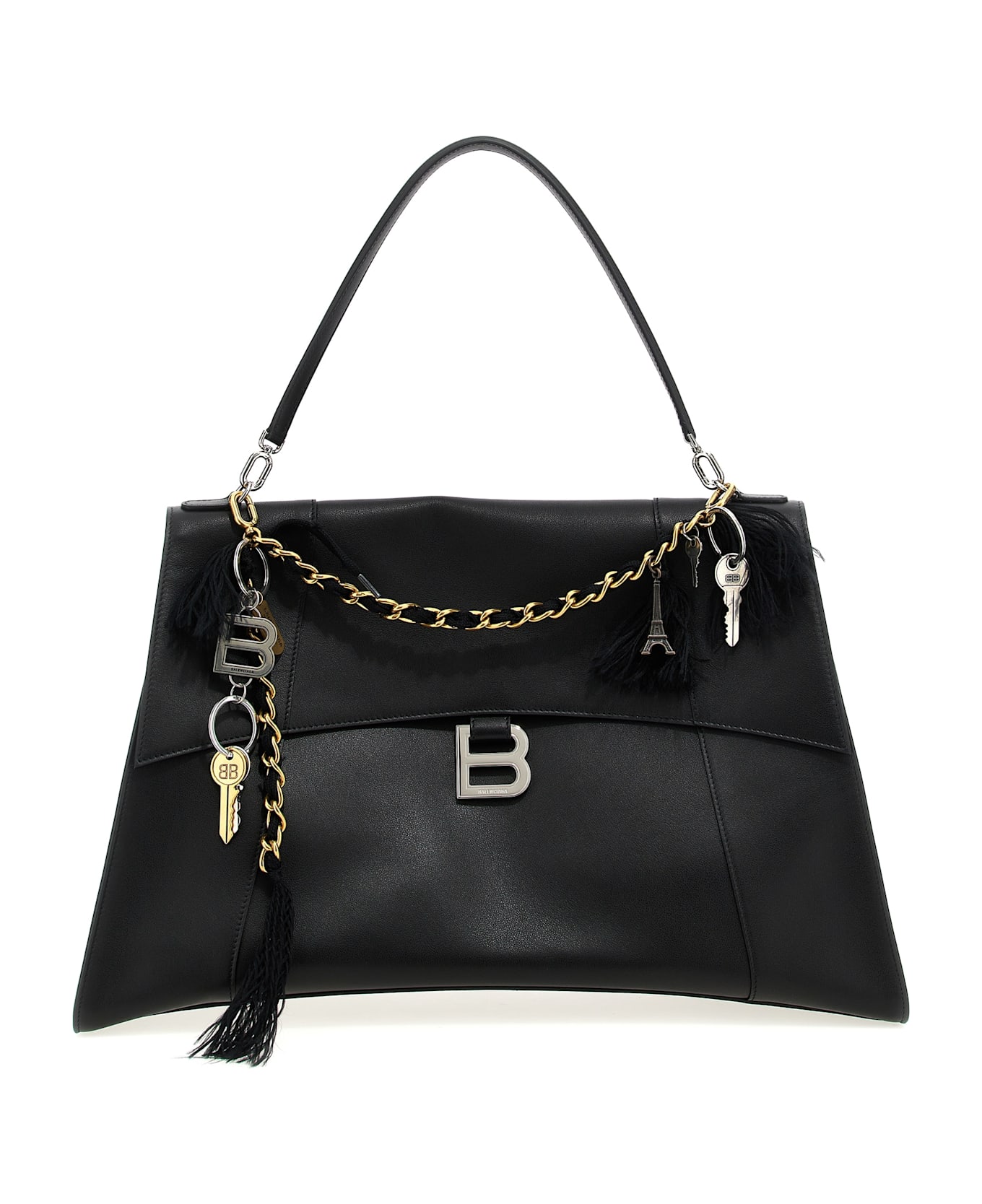 Balenciaga 'hourglass' Shoulder Bag - Black  