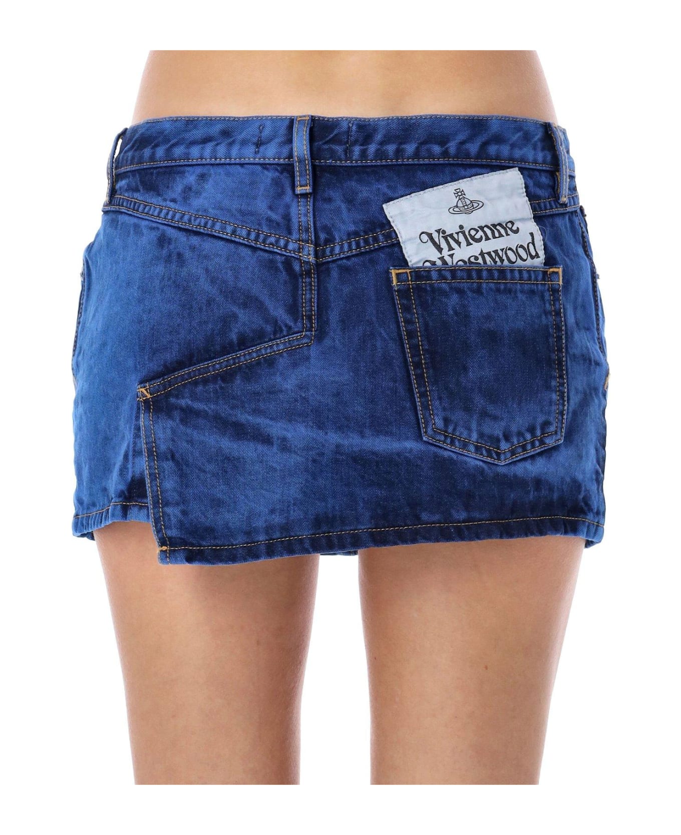 Vivienne Westwood Foam Mini Denim Skirt - Blu