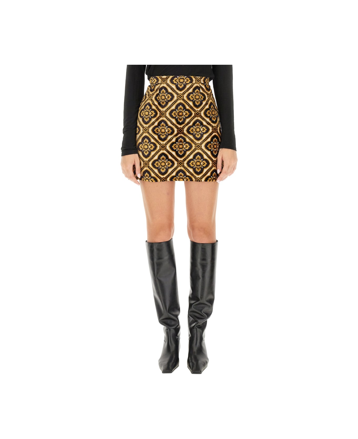 Etro Jacquard Velvet Mini Skirt - MULTICOLOUR