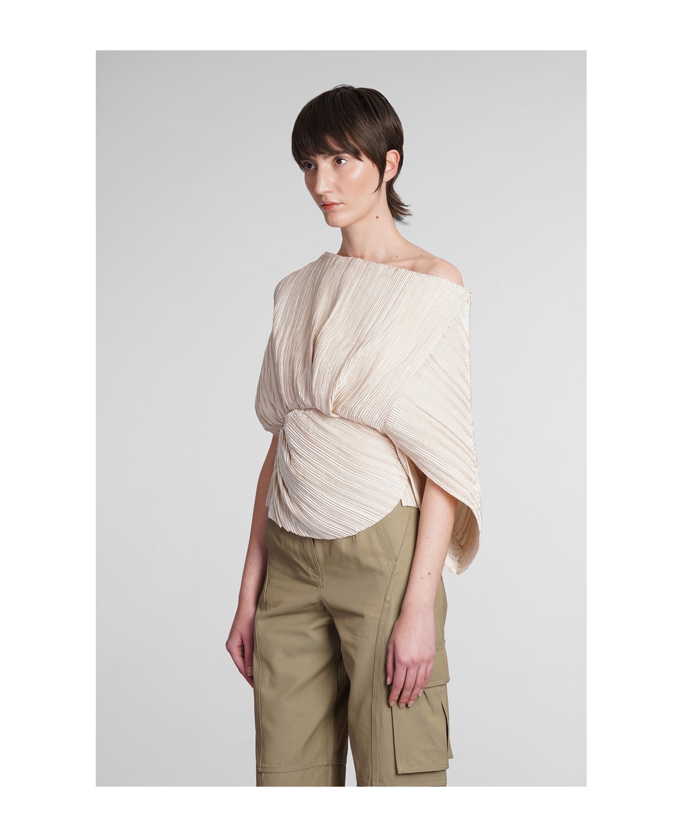 Cult Gaia Cami Topwear In Beige Polyester - beige トップス