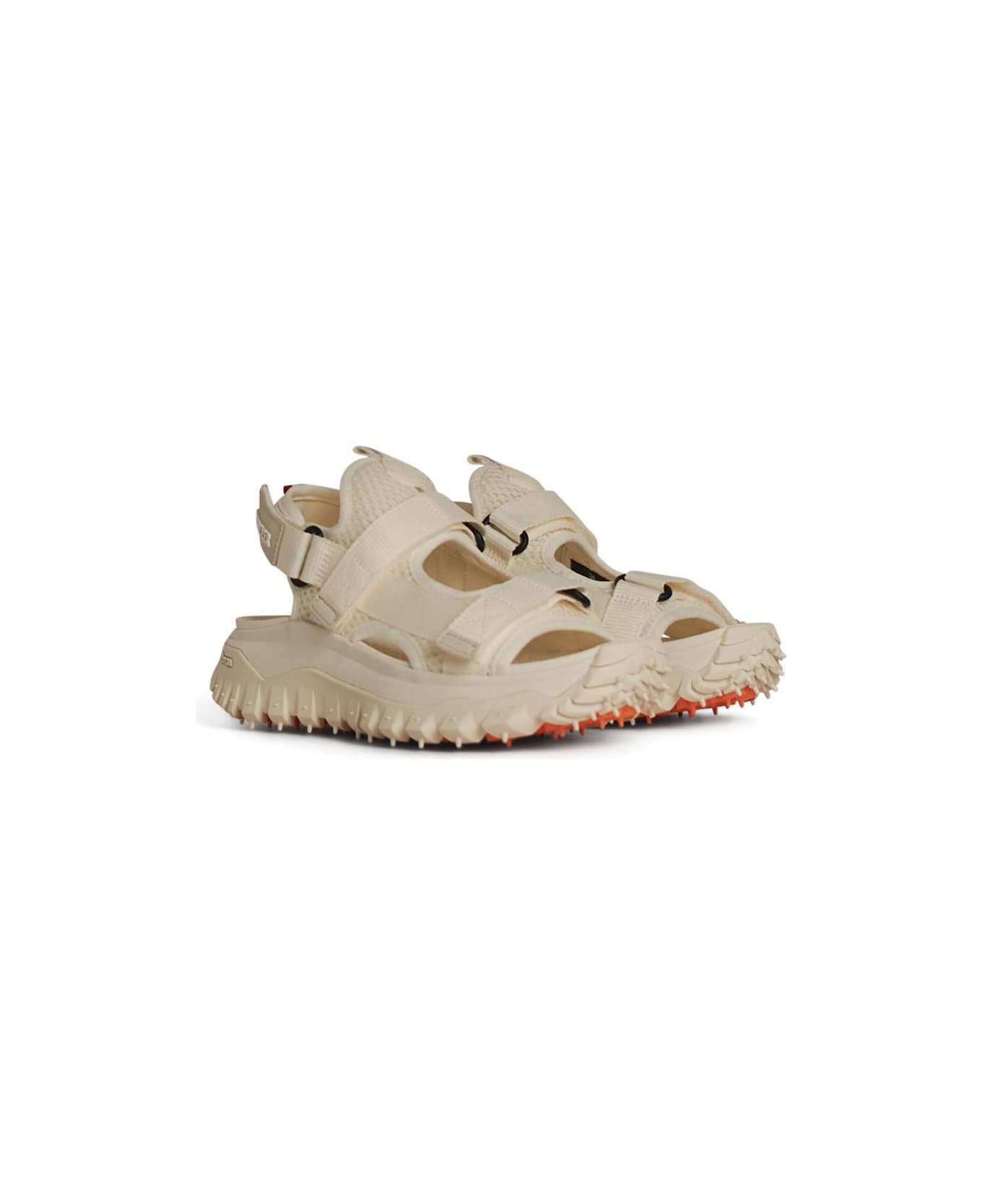 Moncler 
trailgrip
 Ivory Mesh Sandals - Ivory