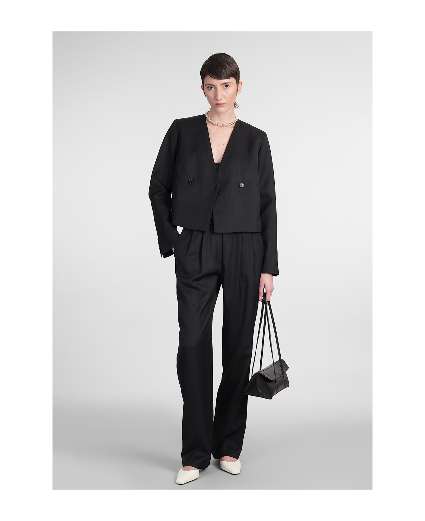 Loulou Studio Malli Blazer In Black Viscose - black
