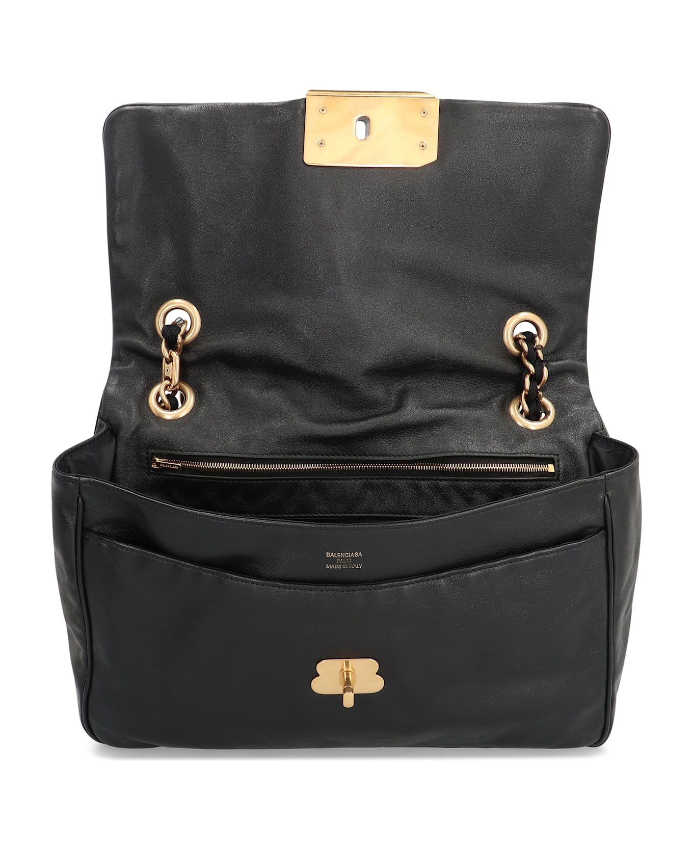 Balenciaga Modu Leather Crossbody Bag - Black