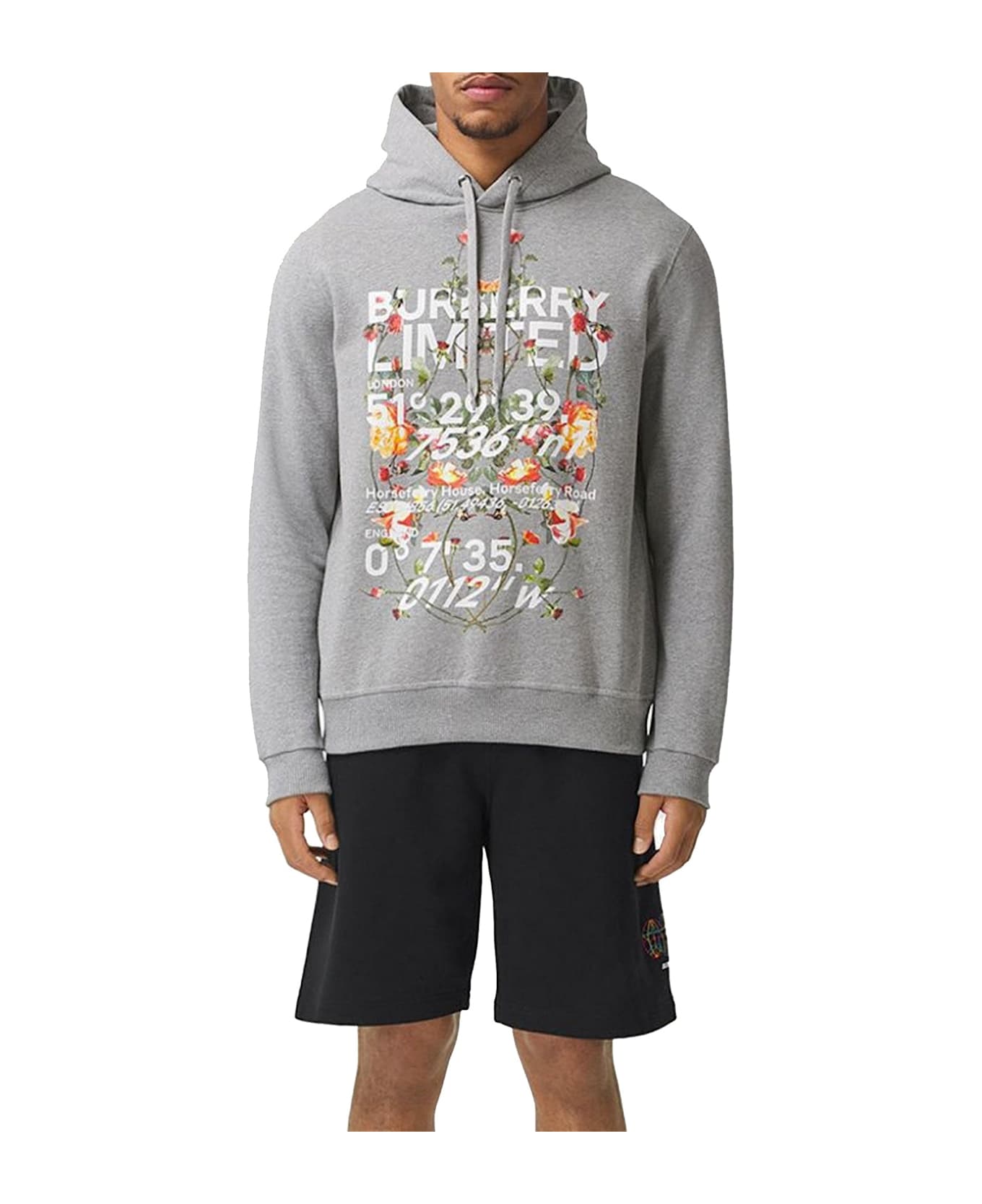 Burberry Logo Cotton Sweater - Gray