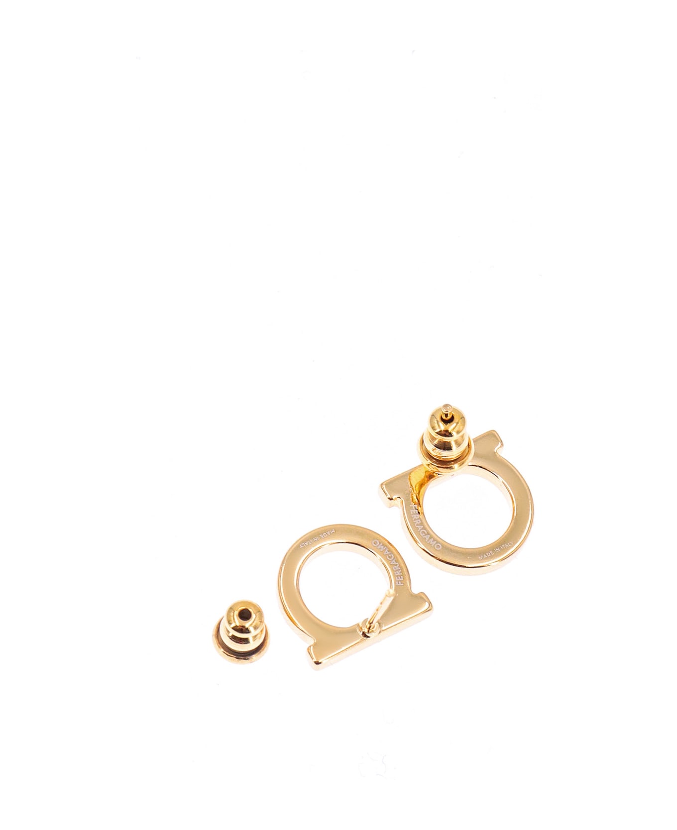 Ferragamo Classic Gancini Logo Earrings - Gold