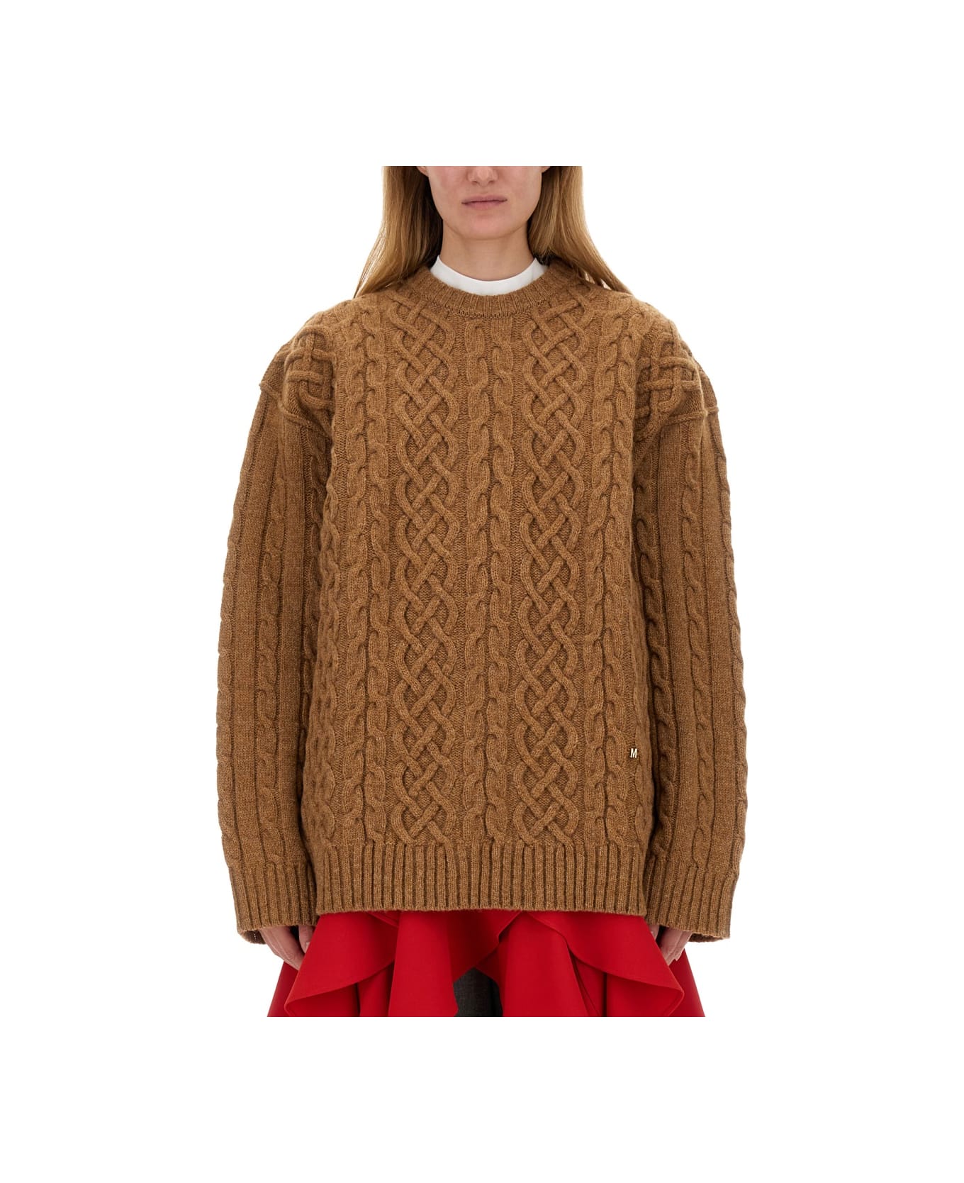 Moschino Oversize Fit Jersey - BEIGE