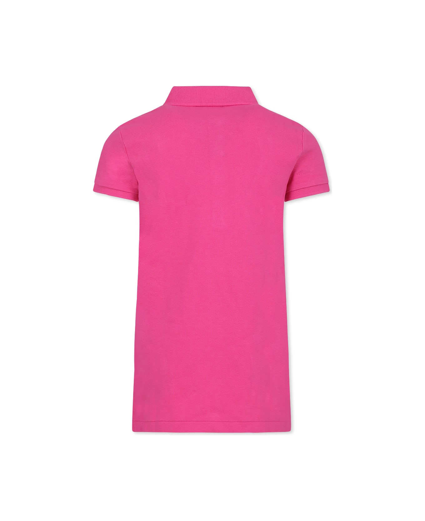 Ralph Lauren Fuchsia Polo Shirt For Girl With Horse - Fuchsia