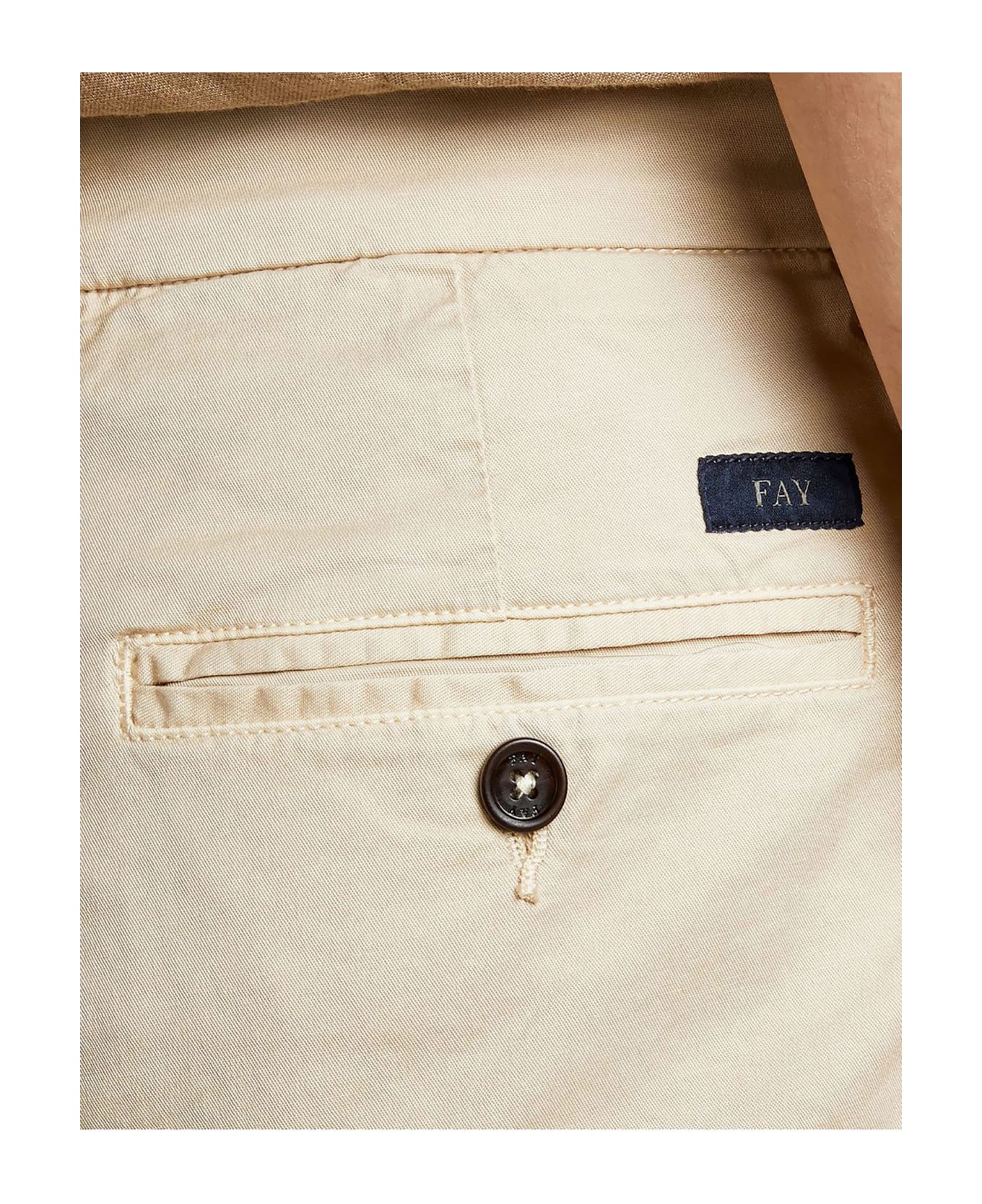 Fay Light Beige Stretch-cotton Bermuda Shorts