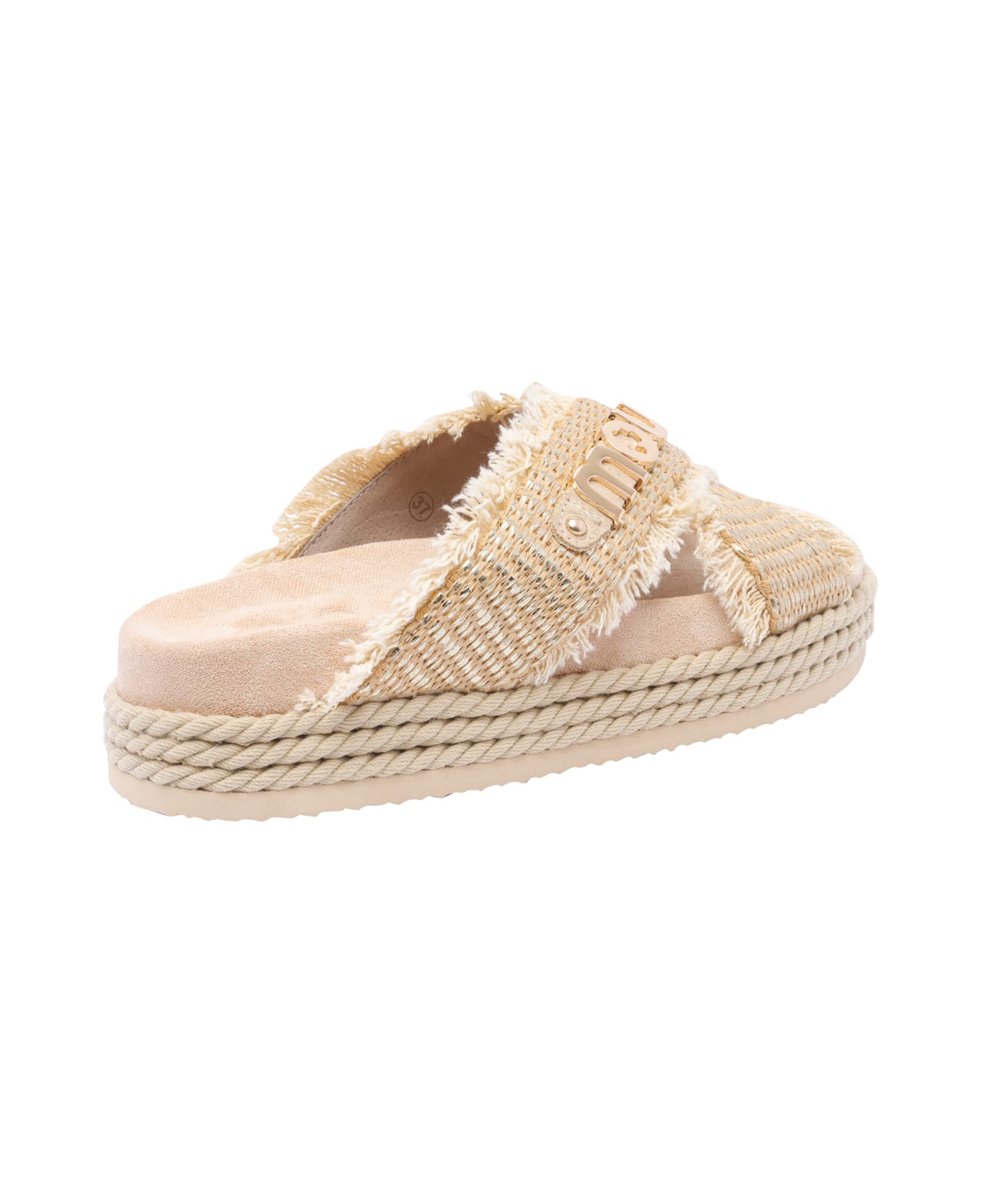 Mou Criss-cross Sandals - Beige