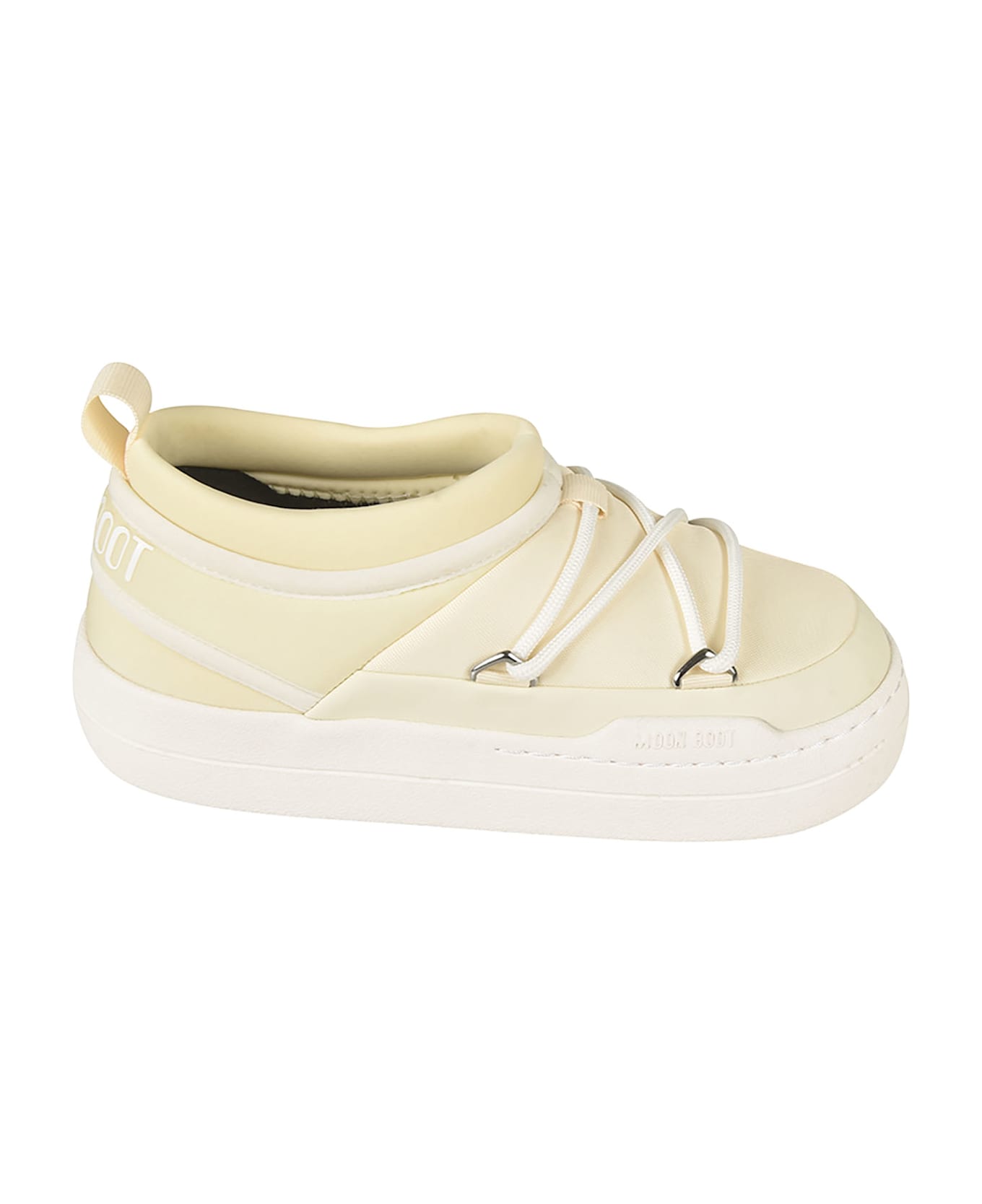 Moon Boot Park Icon Round Toe Sneakers - Cream