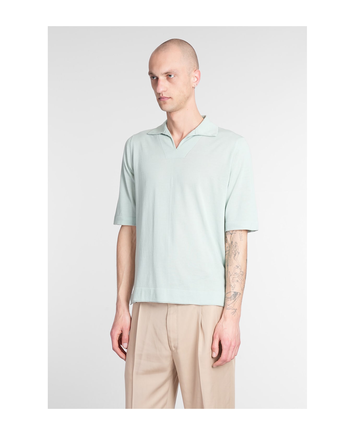 Ballantyne Polo In Green Cotton - green