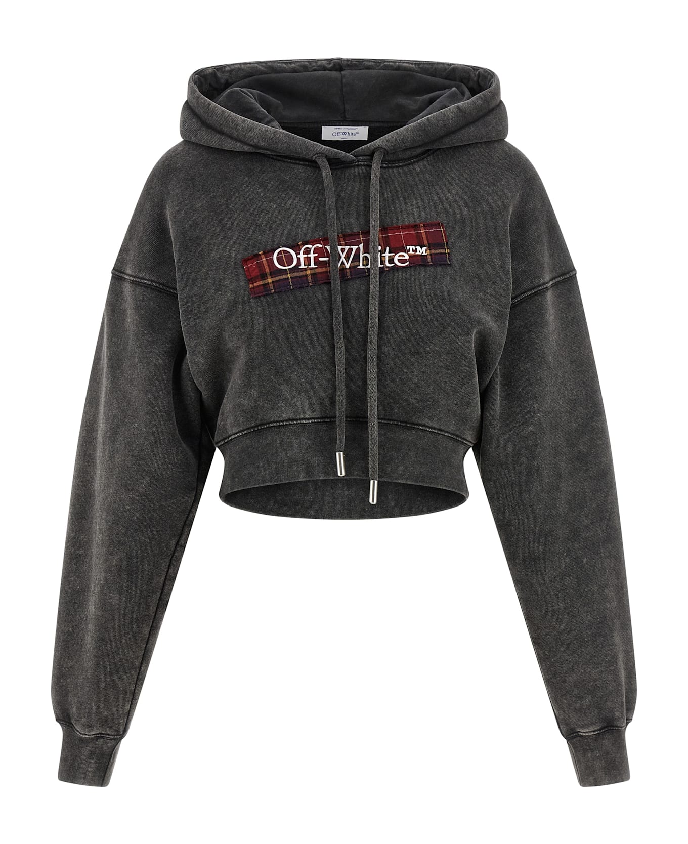 Off-White 
check Flan Bookish
 Hoodie - Gray