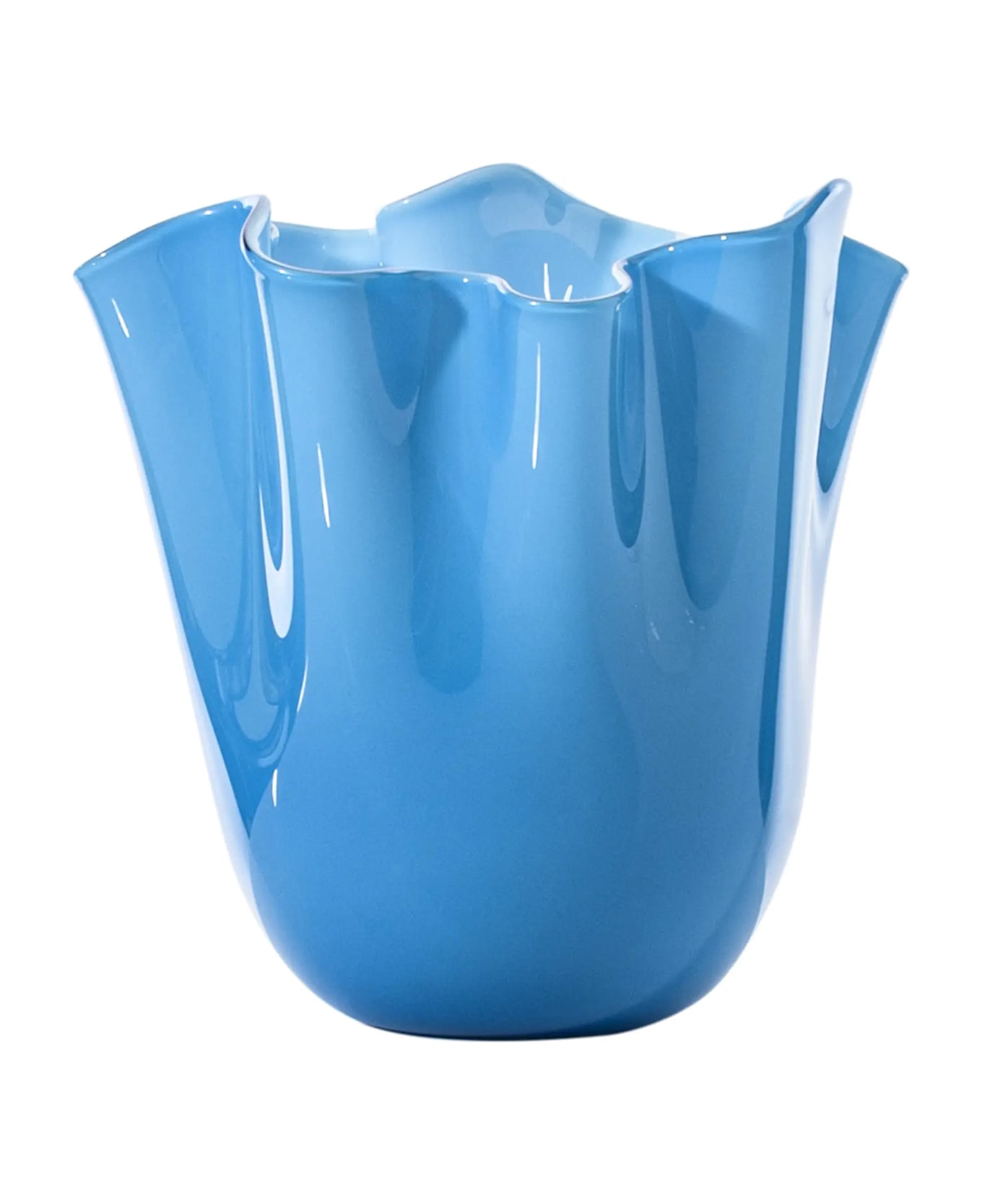 Venini 'fazzoletto' Pot 13 Cm - Blue