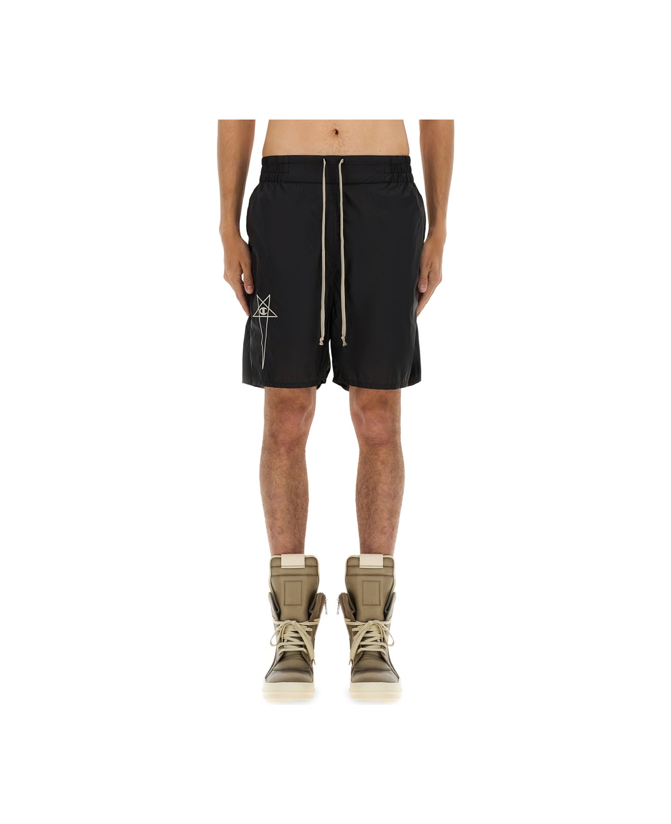 Rick Owens x Champion Nylon Shorts - BLACK