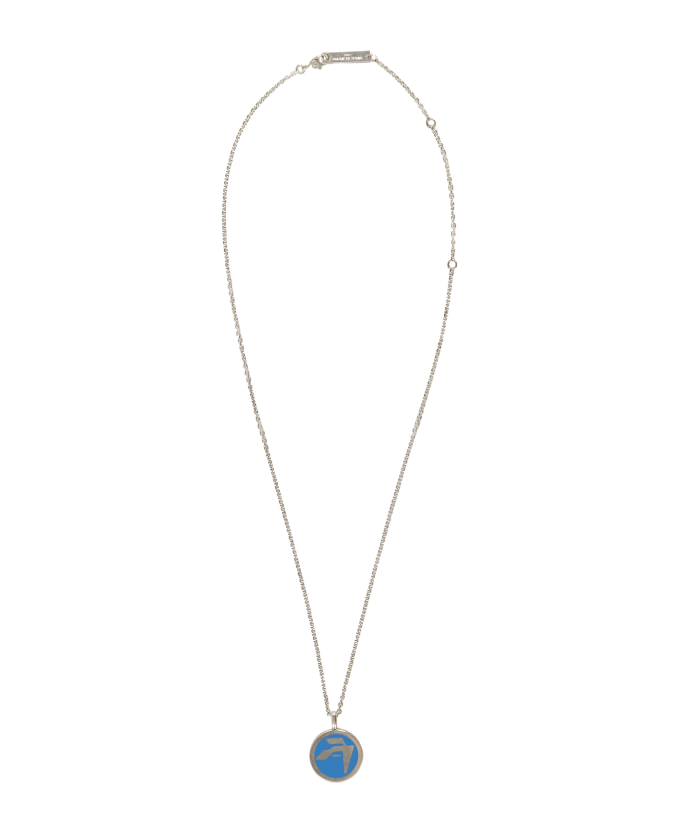 AMBUSH Chain Necklace With Decorative Pendant - silver
