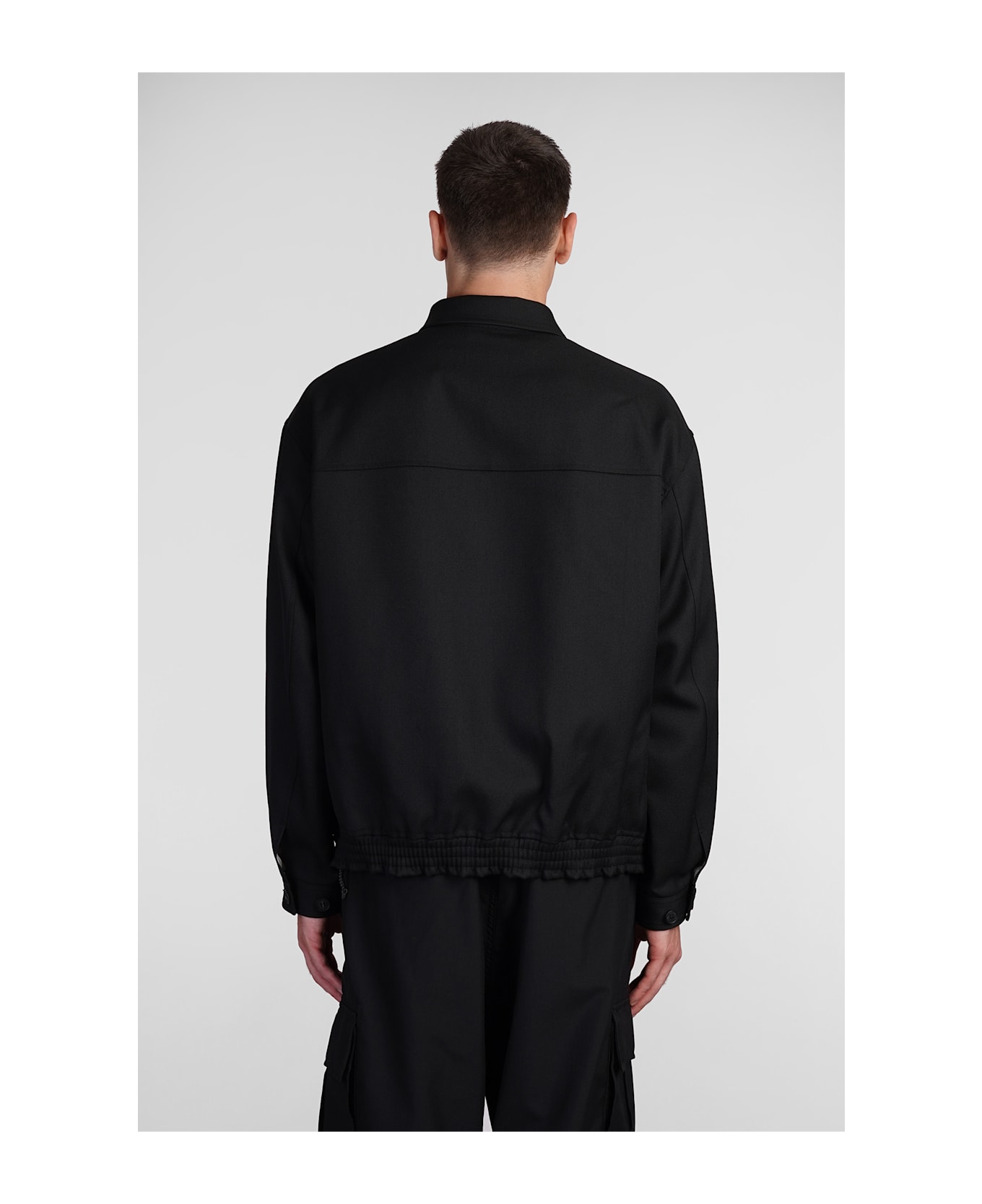 Comme des Garçons Homme Casual Jacket In Black Wool - black