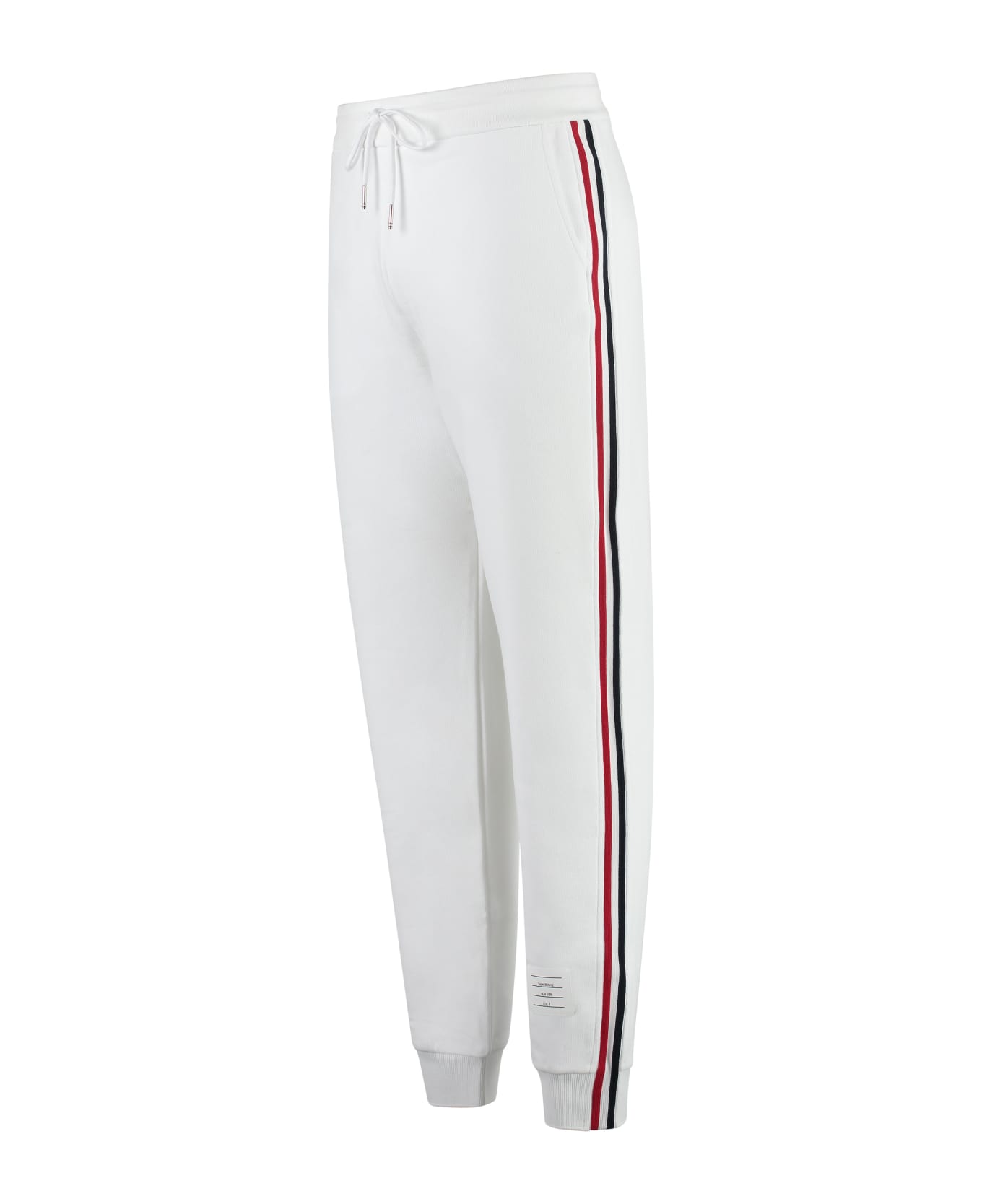 Thom Browne Wool Track-pants With Knitted Side Stripes - White