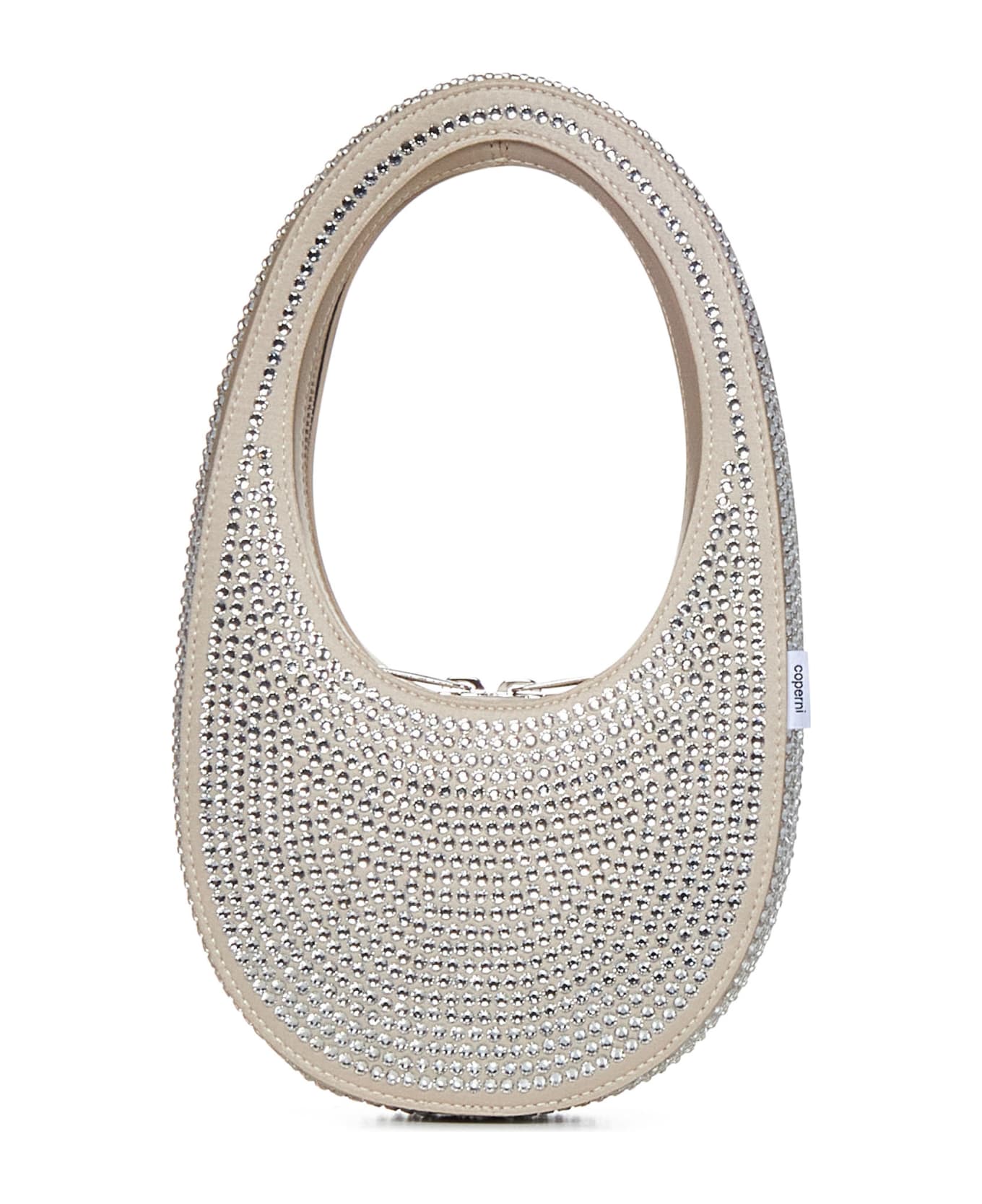 Coperni Crystal-embellished Mini Swipe Handbag - Beige