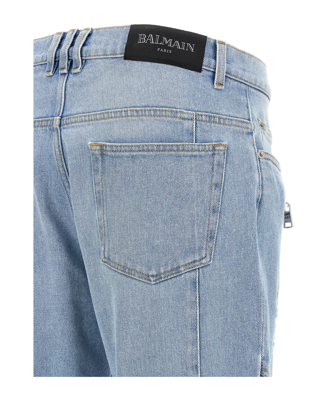 Balmain 'biker' Jeans - Light Blue