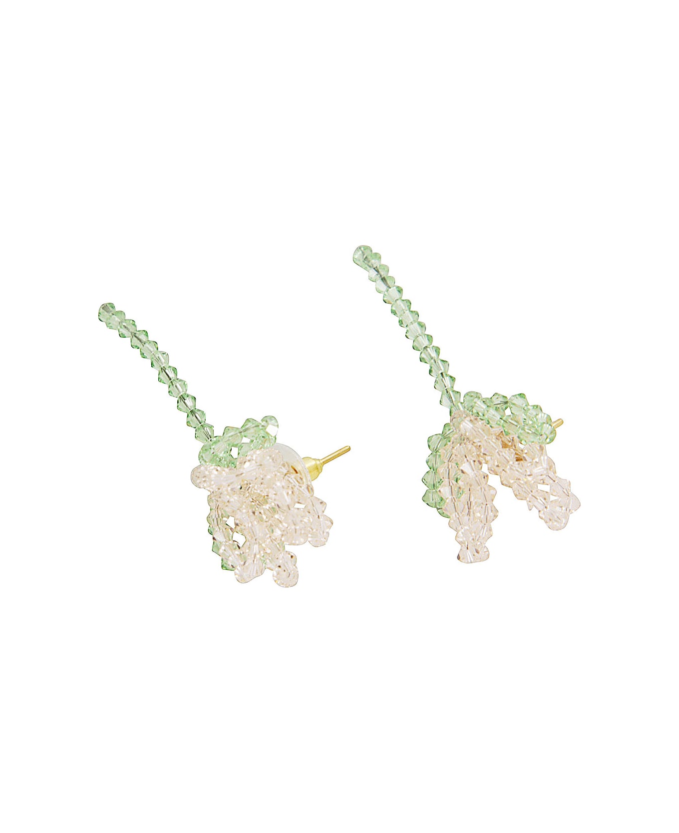 Simone Rocha Cluster Crystal Flower Earring - Nude Mint