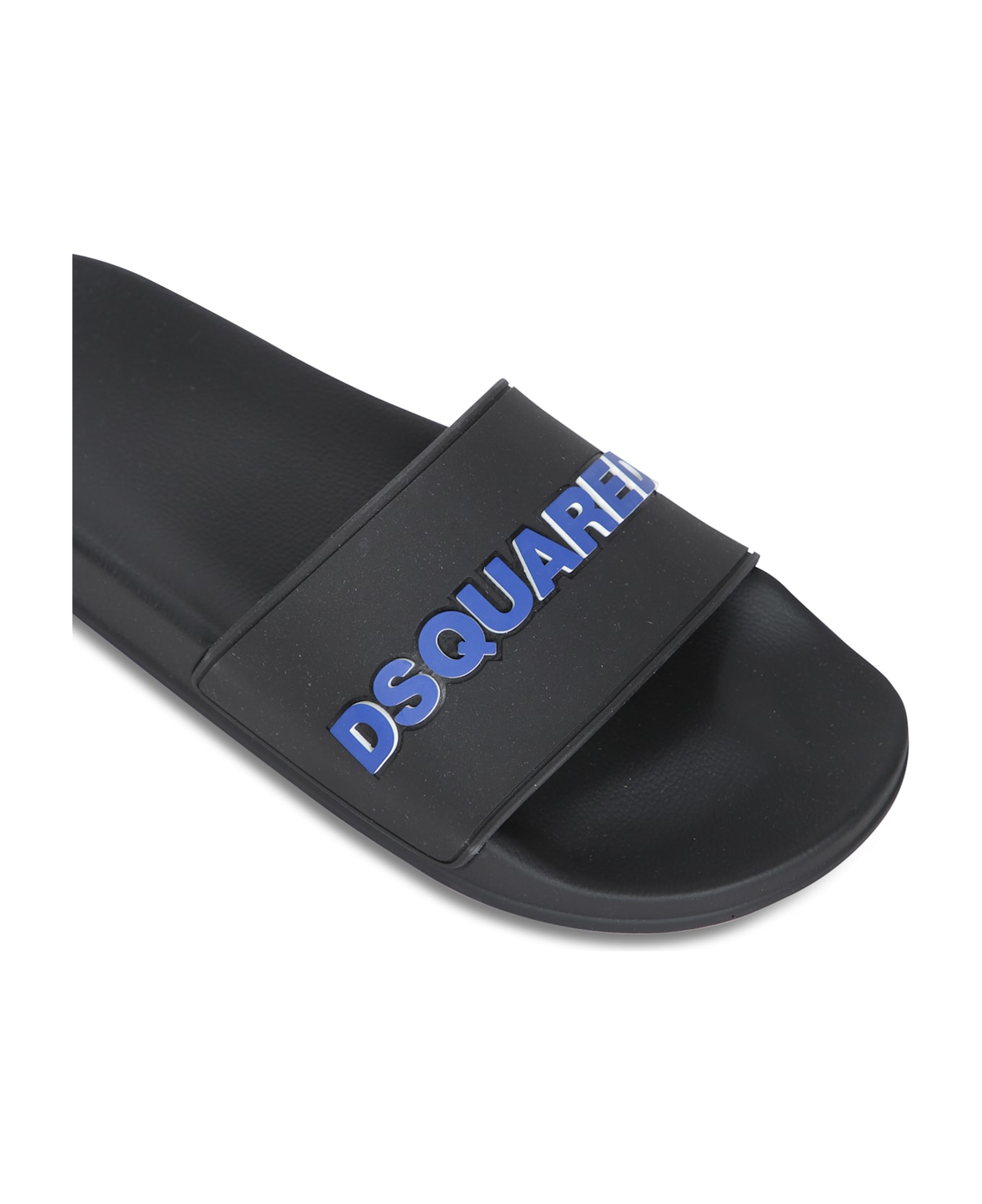 Dsquared2 Rubber Slides With Logo - Black