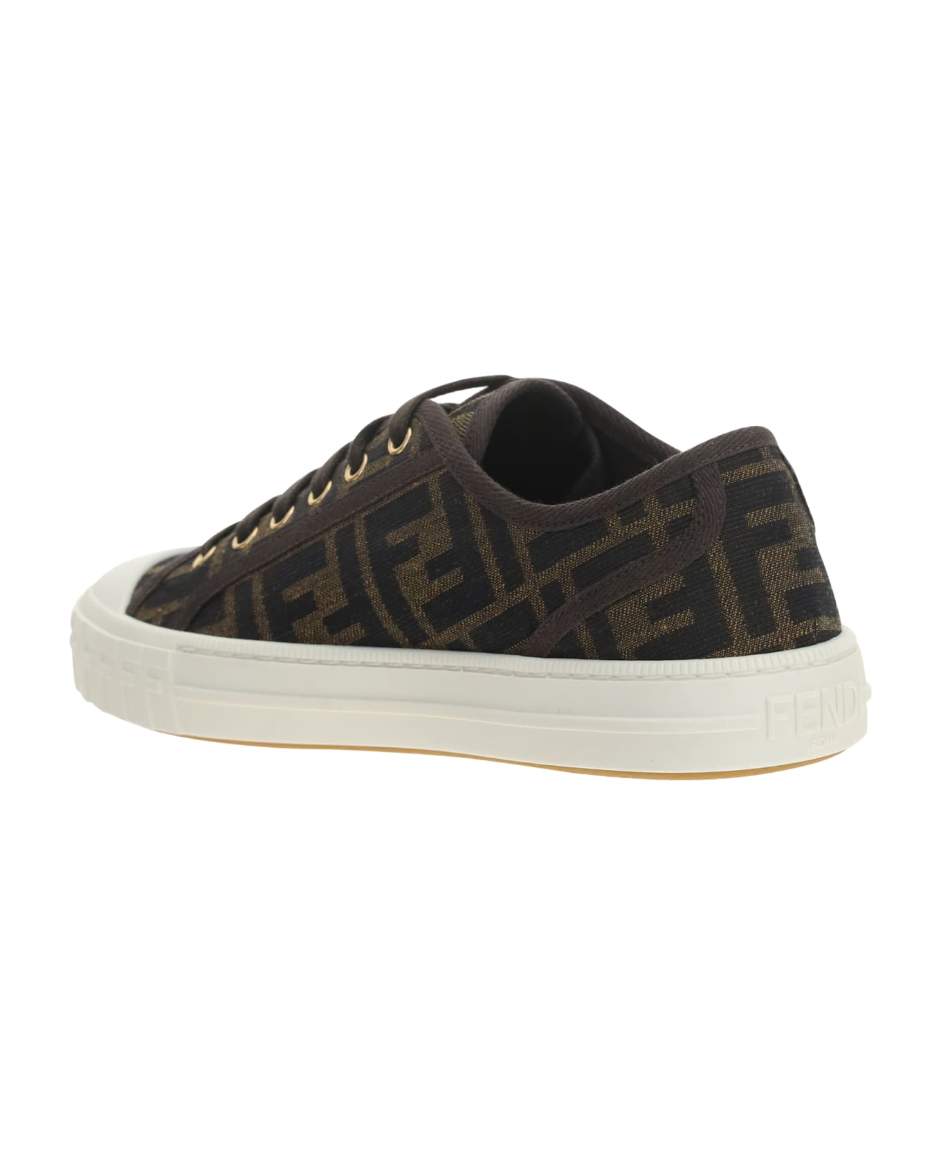 Fendi Ff Sneakers - Brown