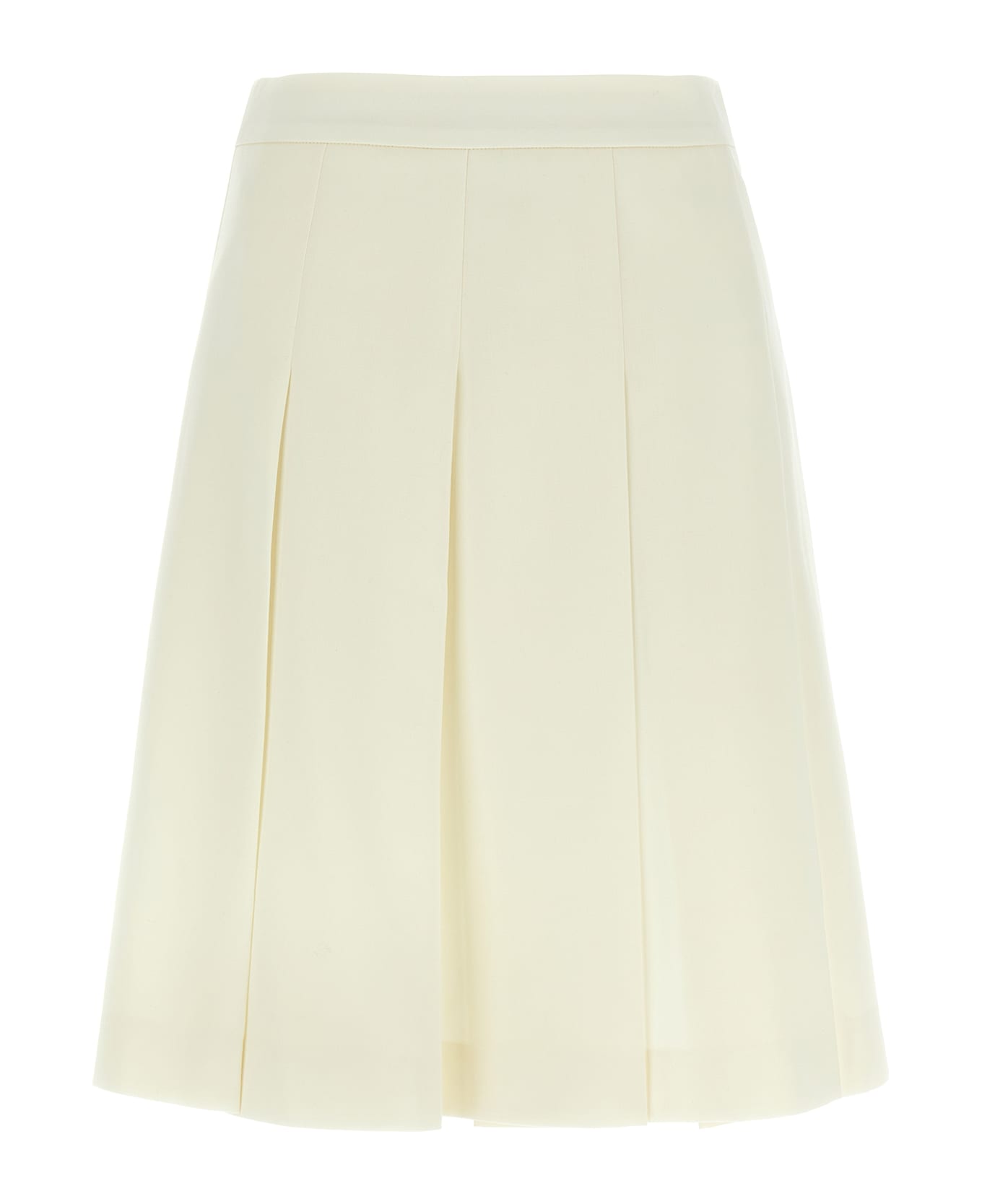 Alessandra Rich Pleated Skirt - White