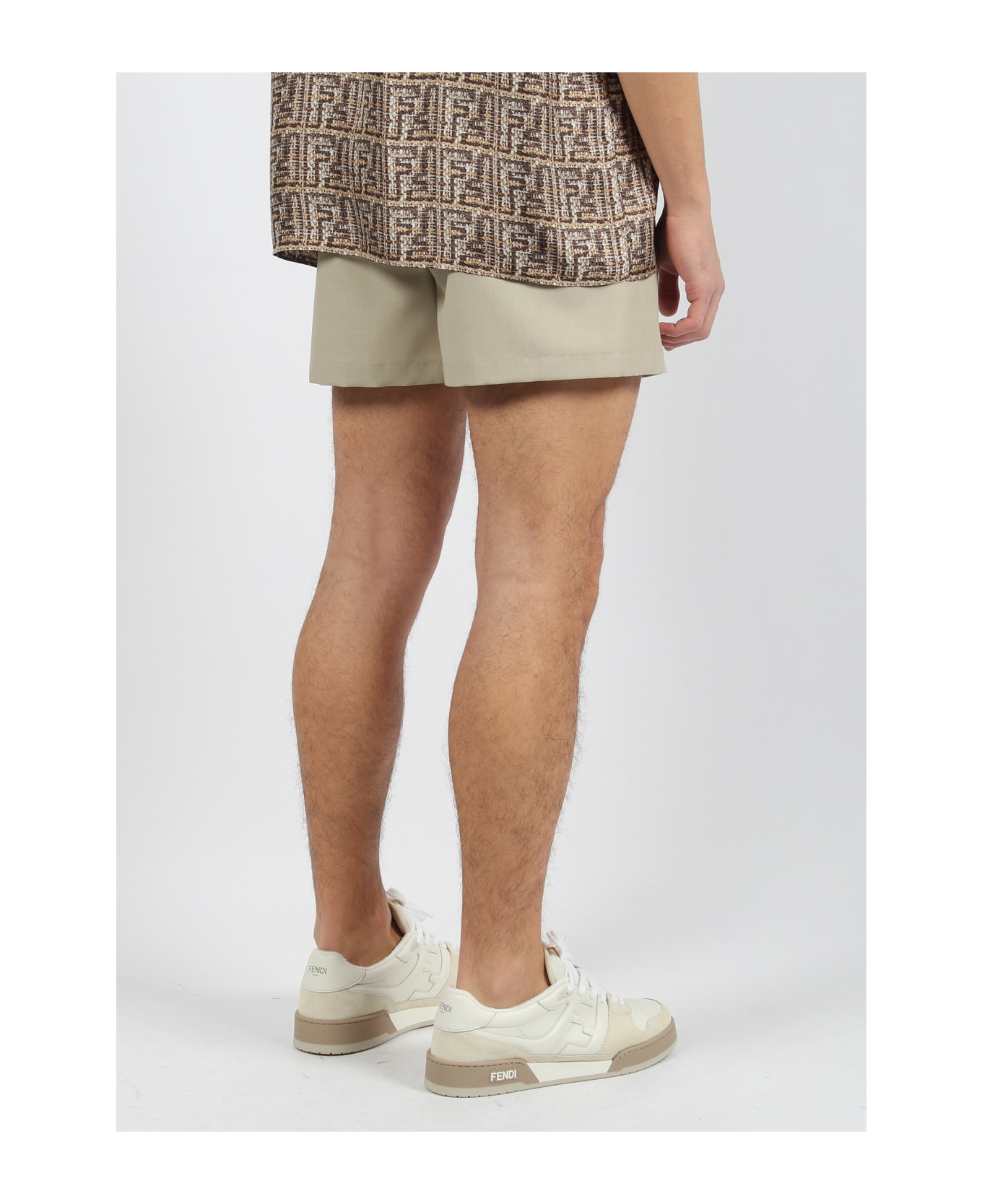 Fendi Sartorial-cut Shorts Trousers - Nude & Neutrals